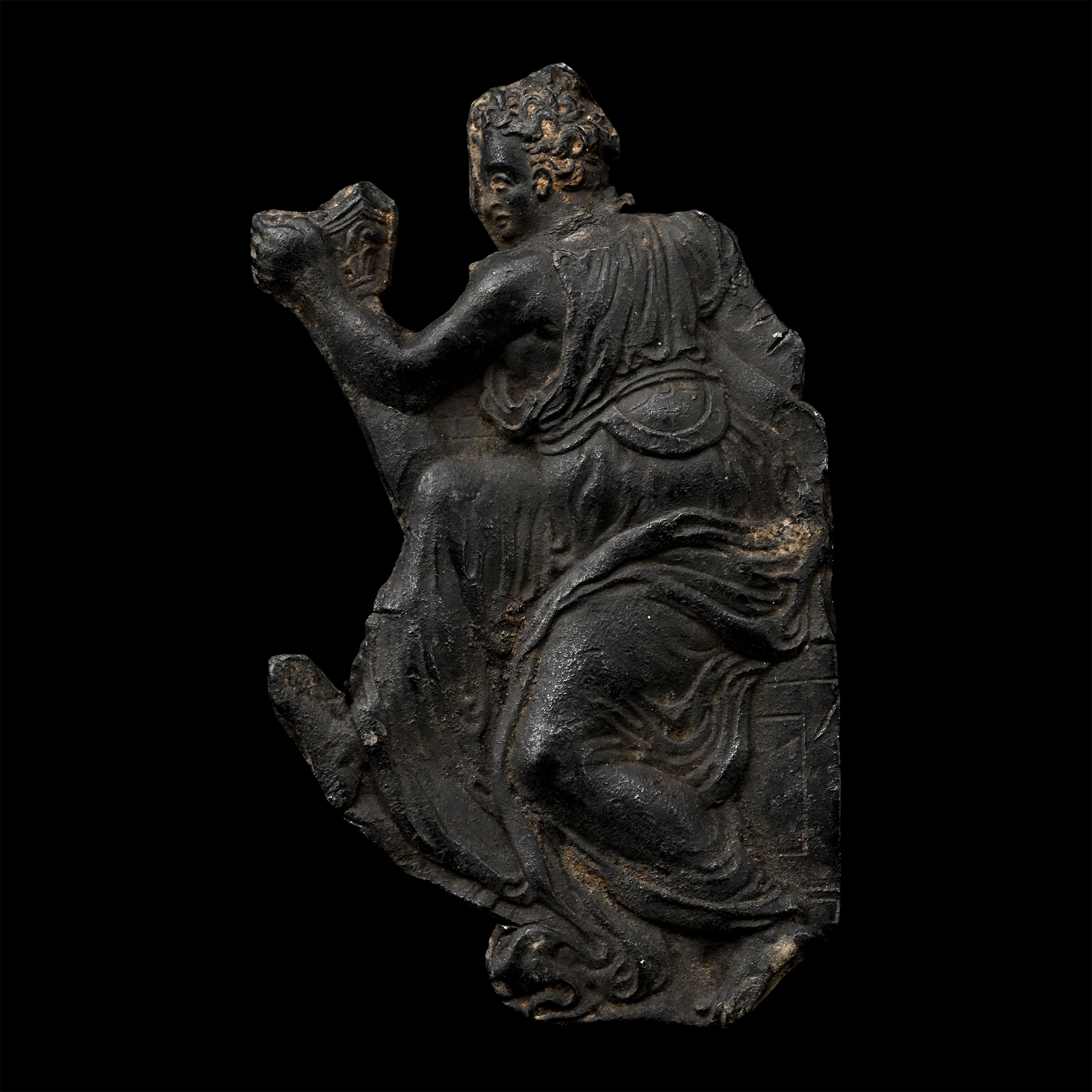 Renaissance Lead Fragment of a Draped Female