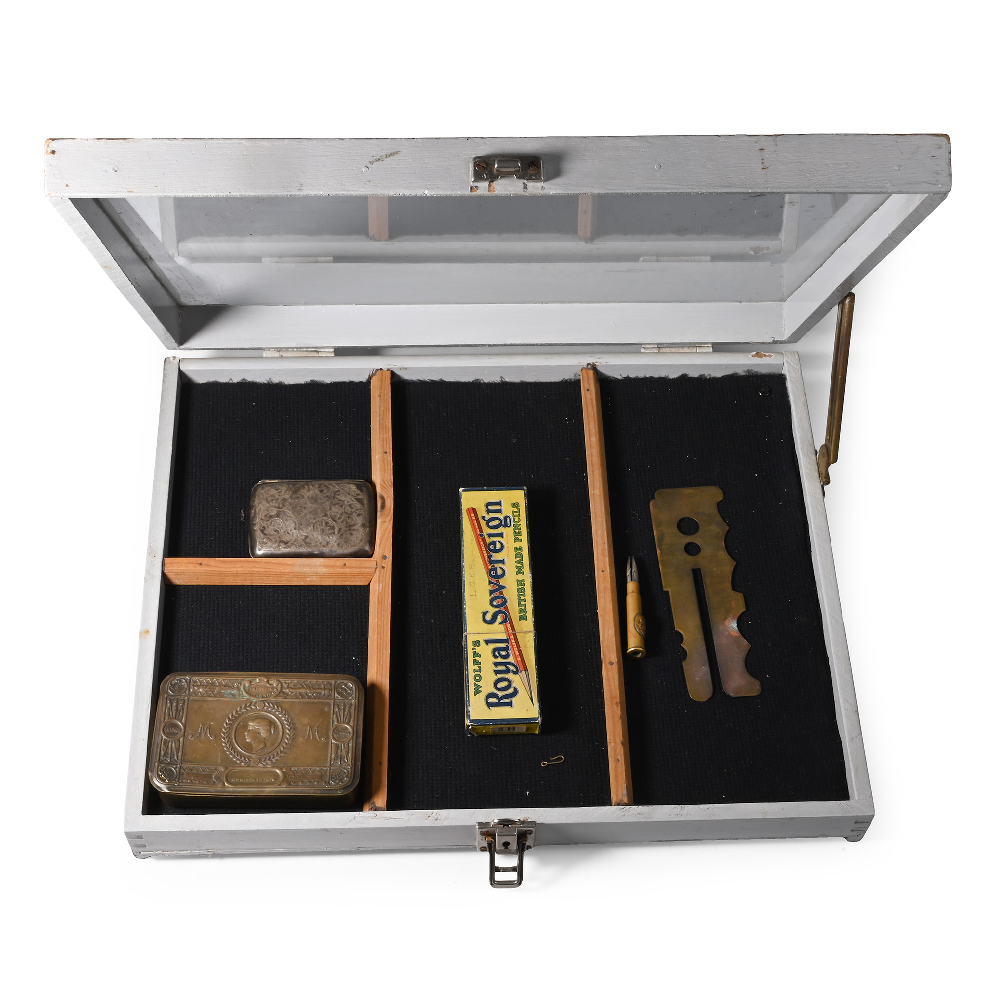 WWI Memorabilia Collection in Display Case