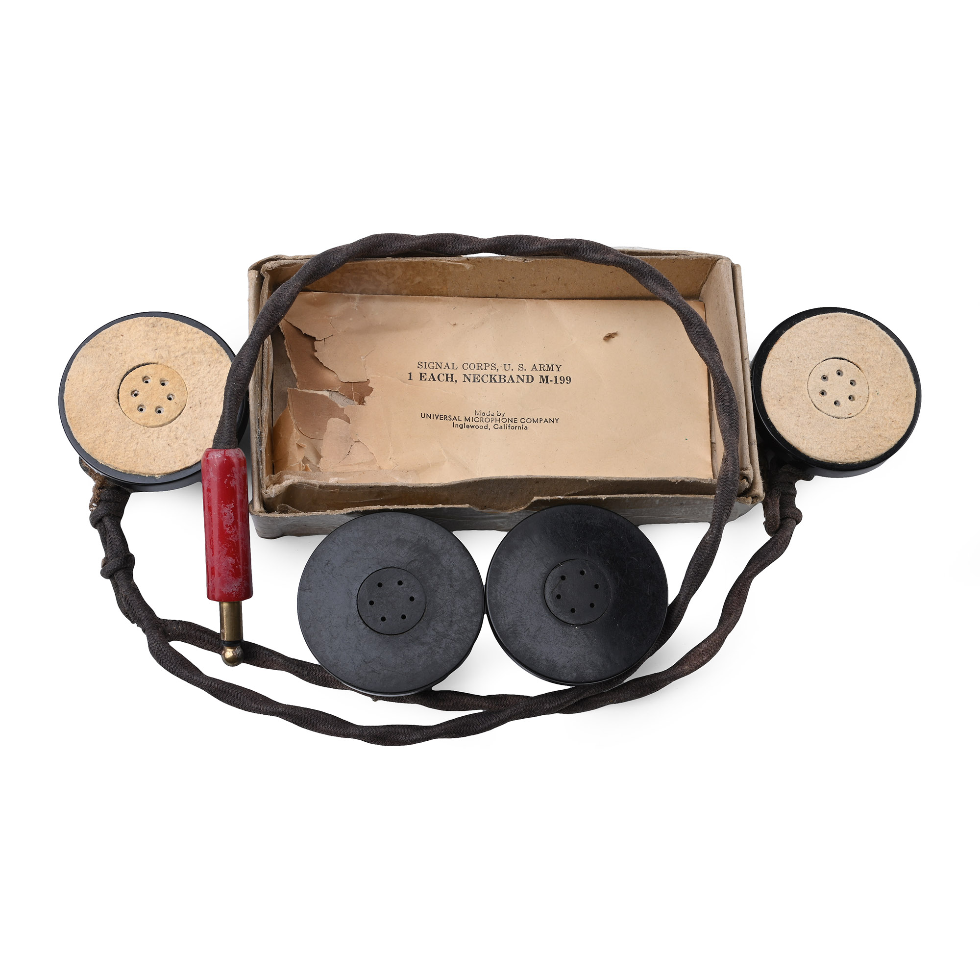 US Air Force WWII Aircraft Pilots Replacement Earphone Group