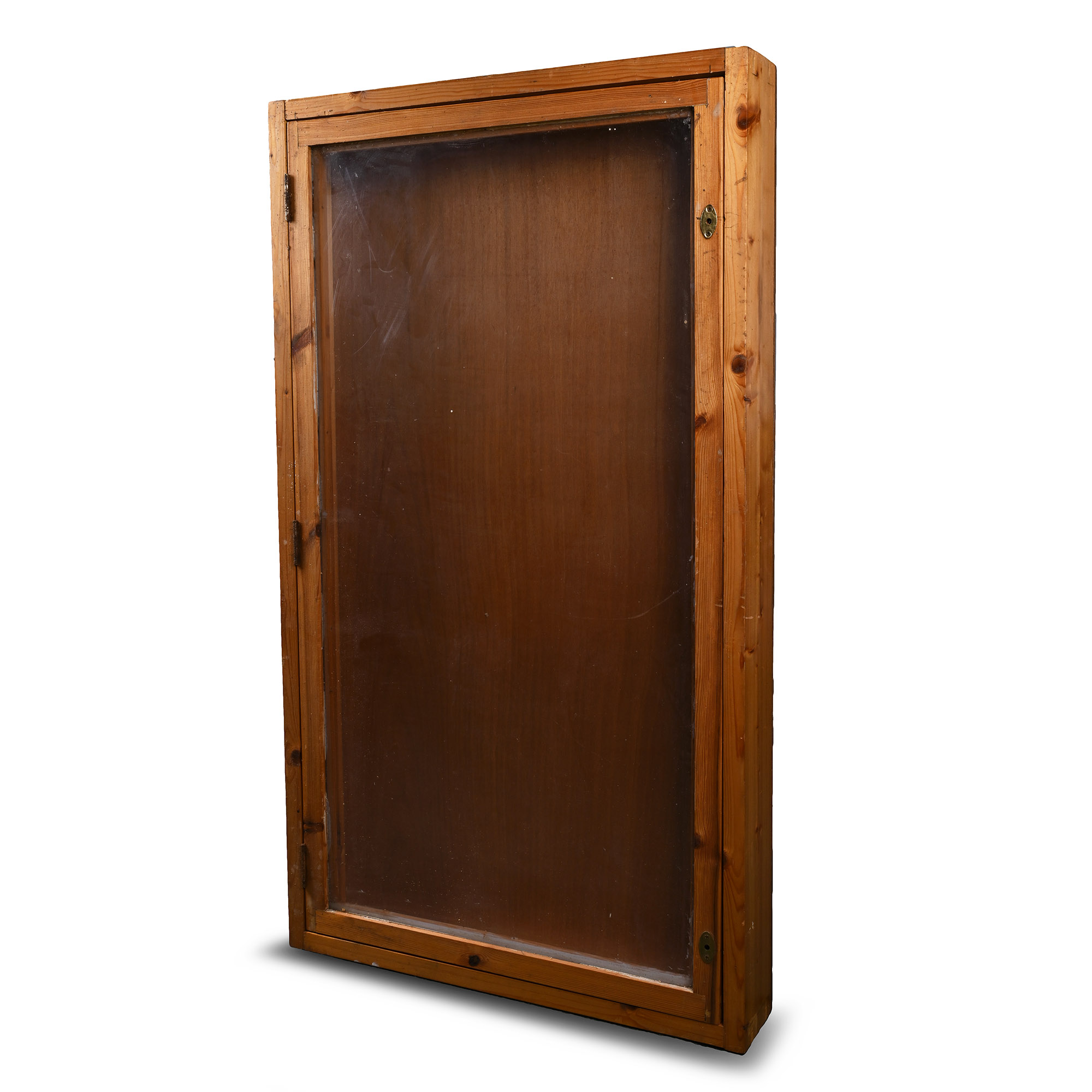 Pine Wood Lockable Display Case with Opening Front