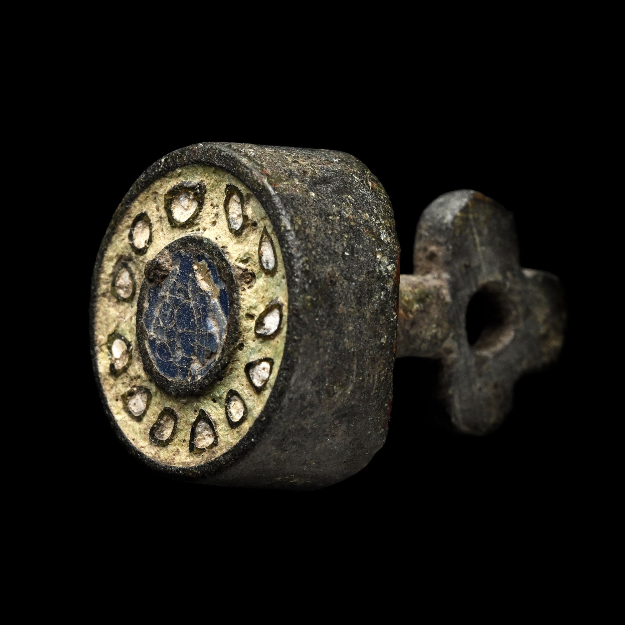 Roman Enamelled Bronze Cloak Fastener