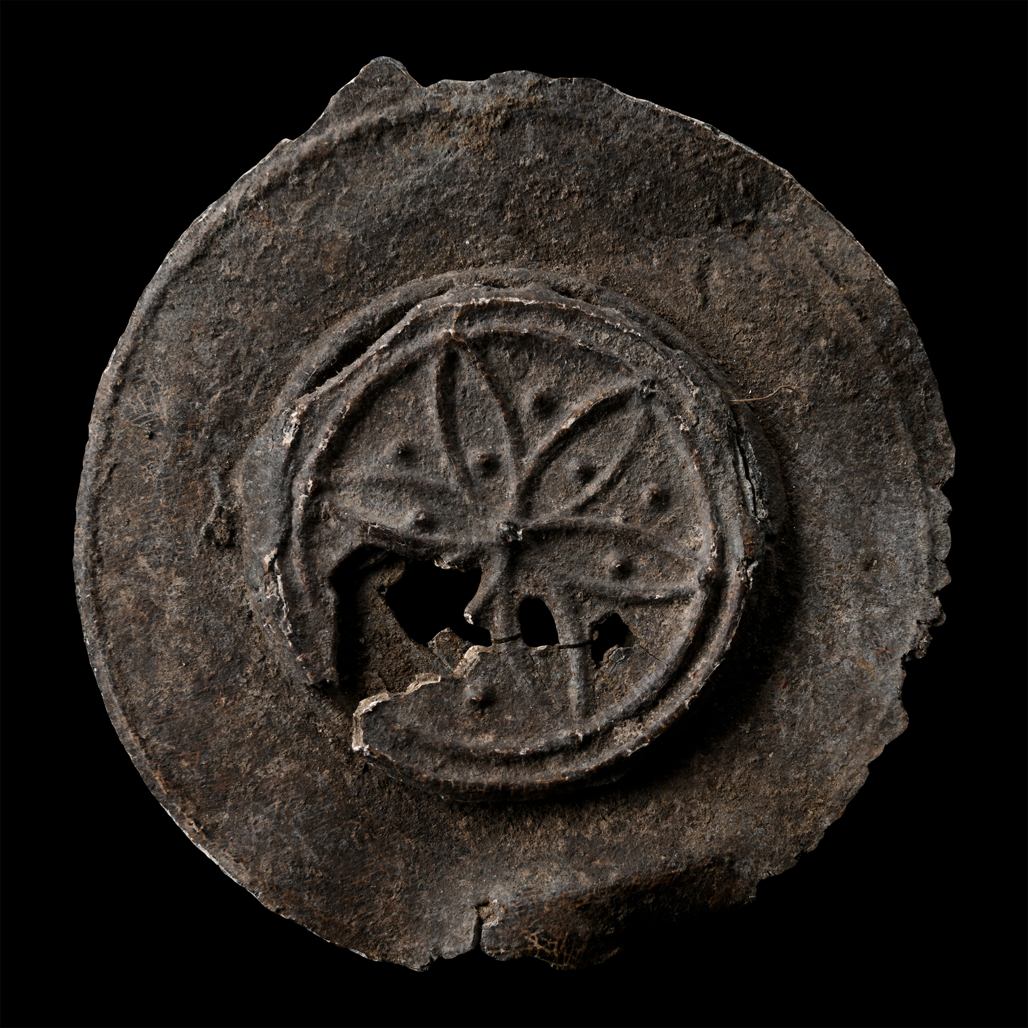 Roman Lead Votive Mirror Frame