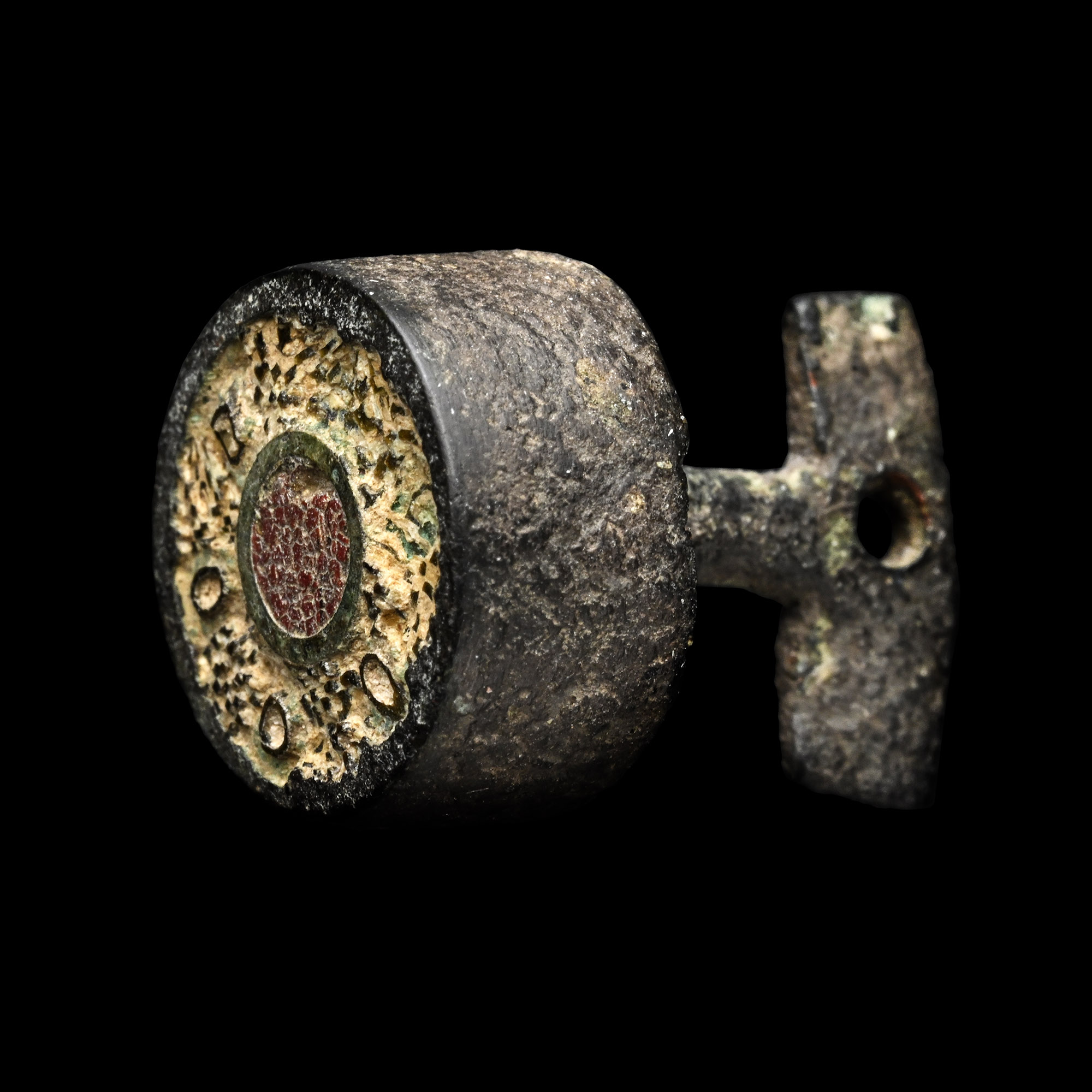 Roman Enamelled Bronze Cloak Fastener