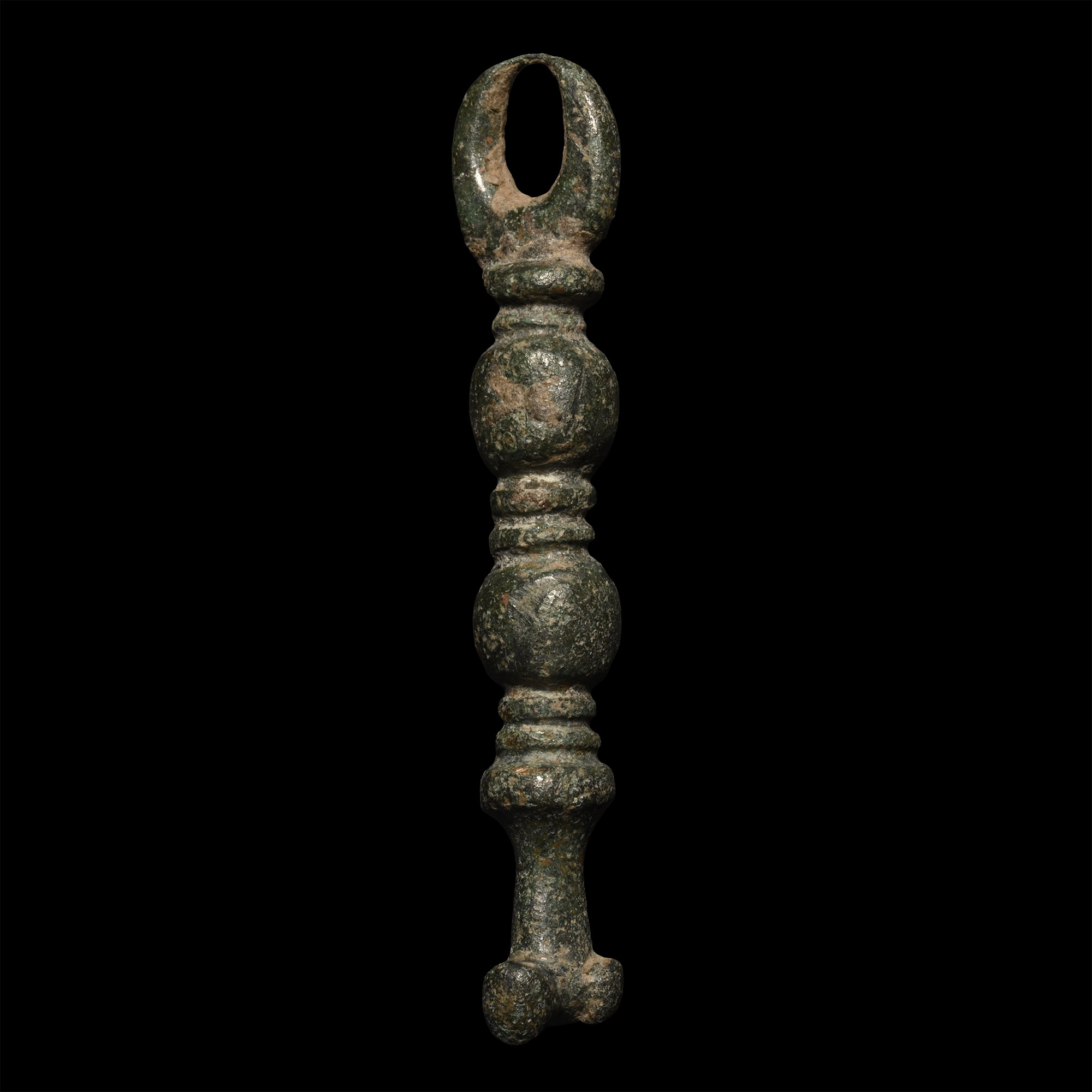Celtic Bronze Key with Loop Finial
