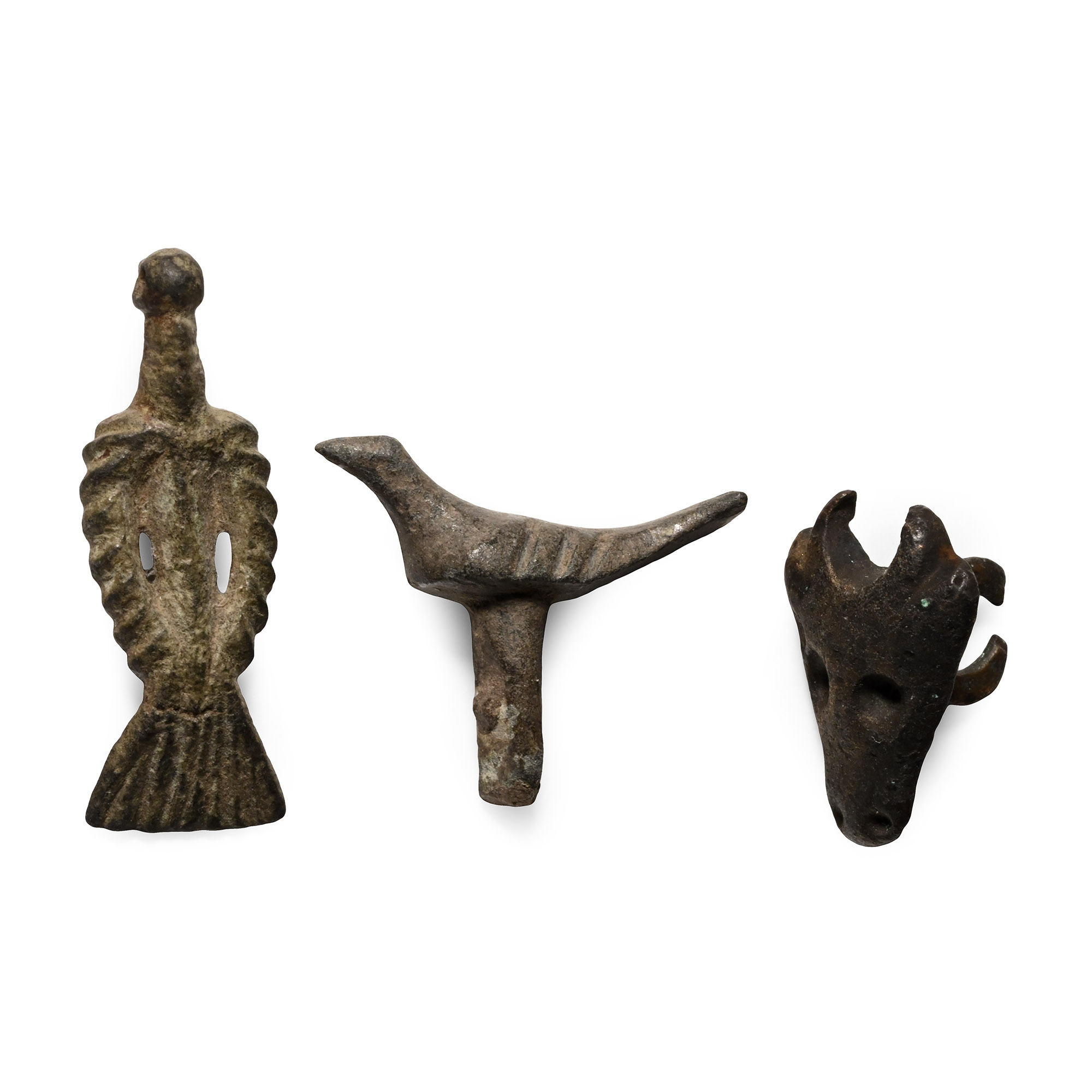 Roman Bronze Animal Finial and Mount Group