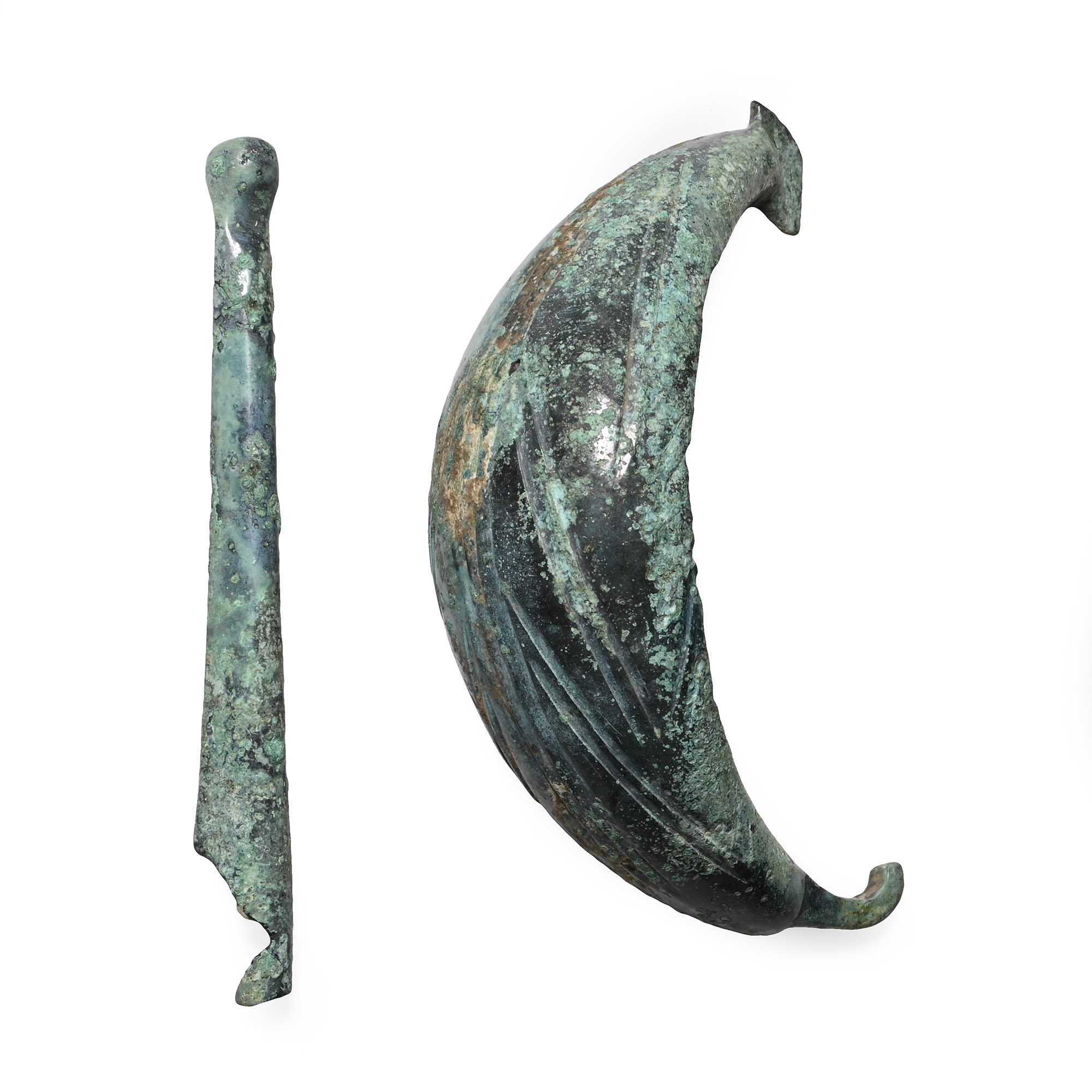 Large Villanovan Bronze Brooch Fragments