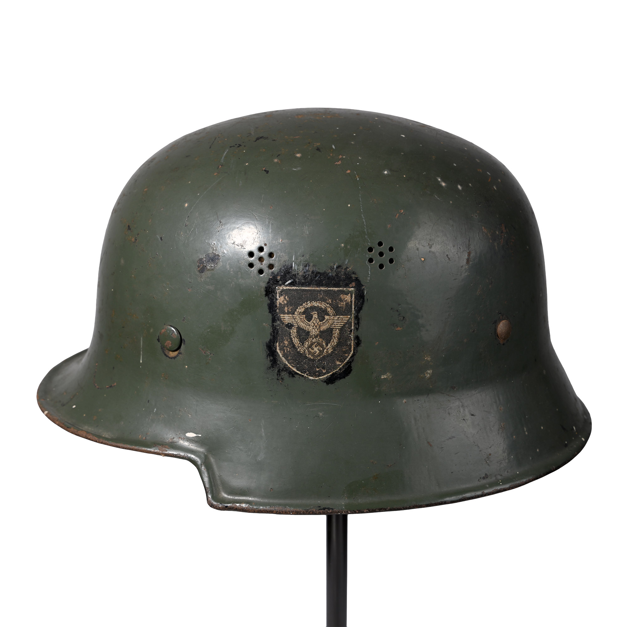 German WWII Fire Protection Police Helmet