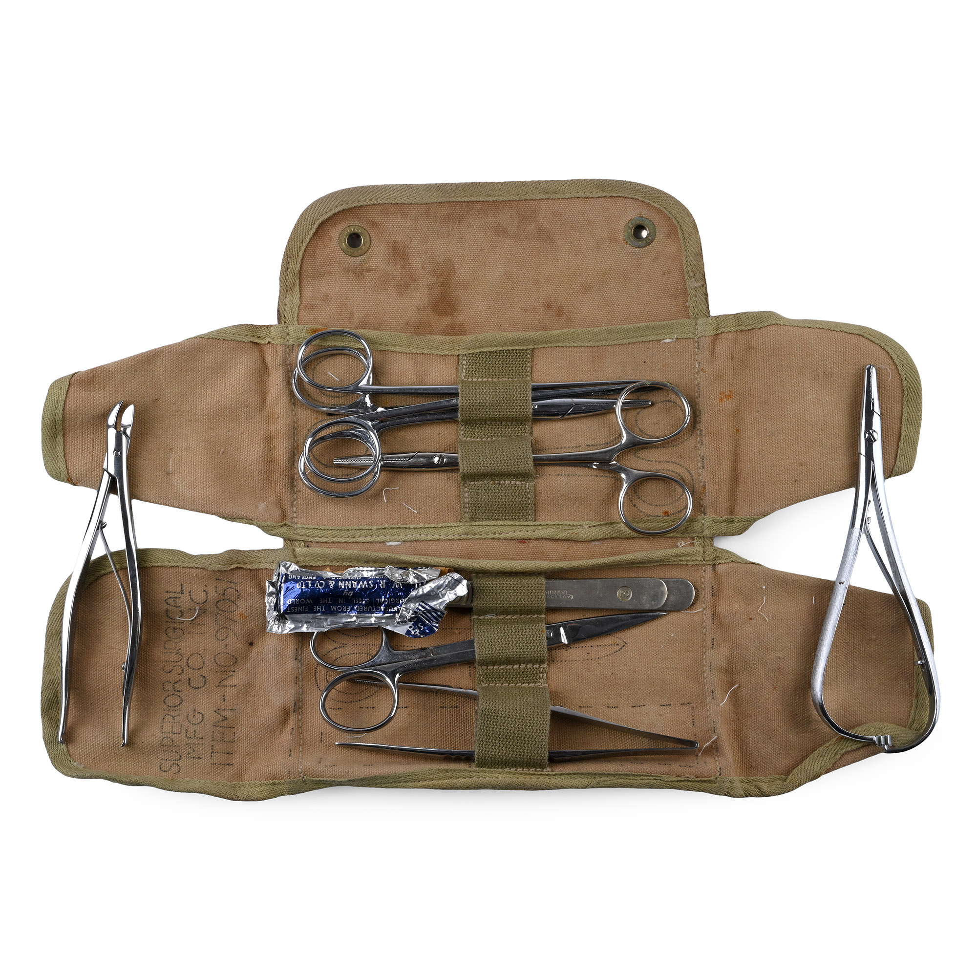 American WWII Medical Officers Surgical Kit in Original Case