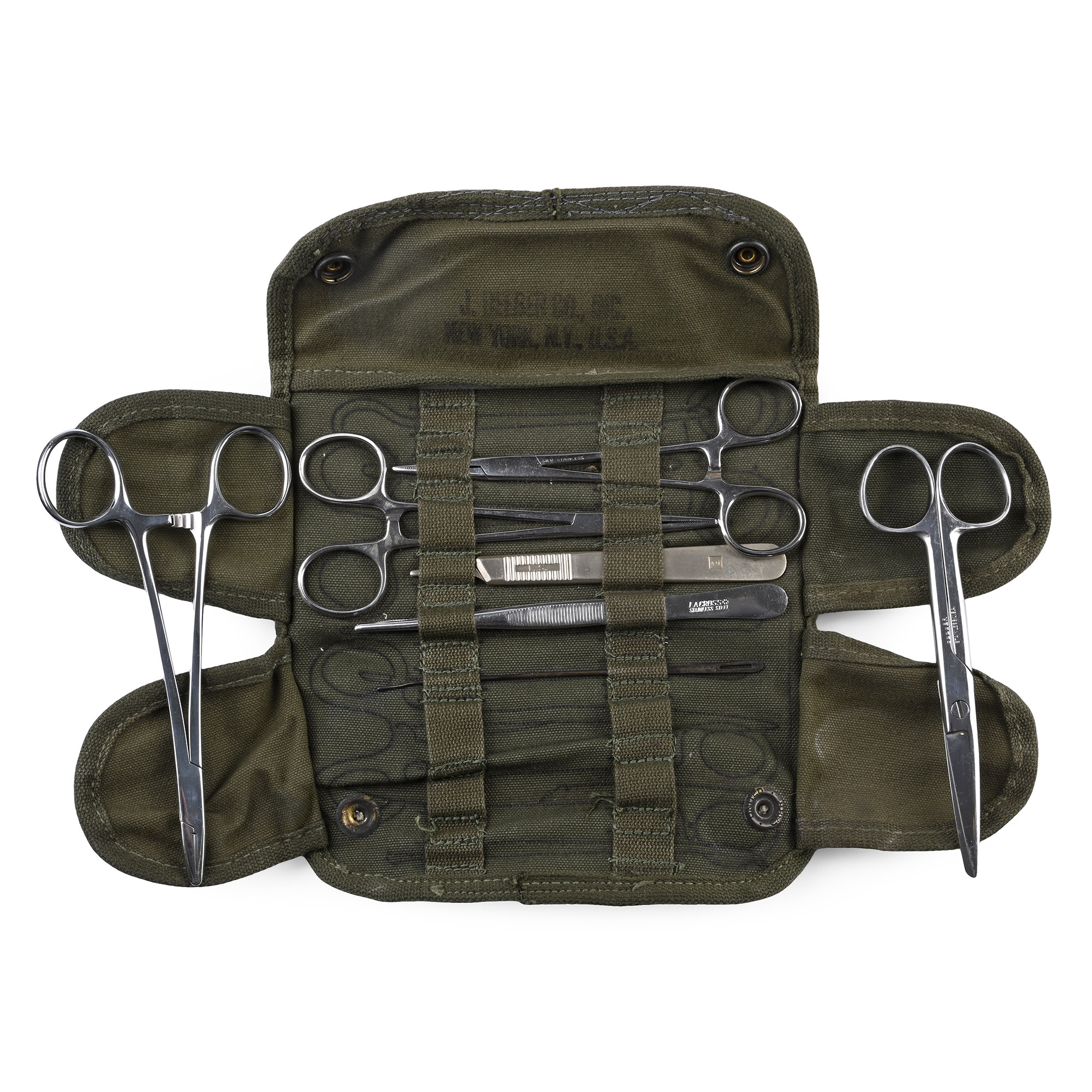 American WWII Medical Officer Sgt. Whalley's Surgical Kit in Original Case