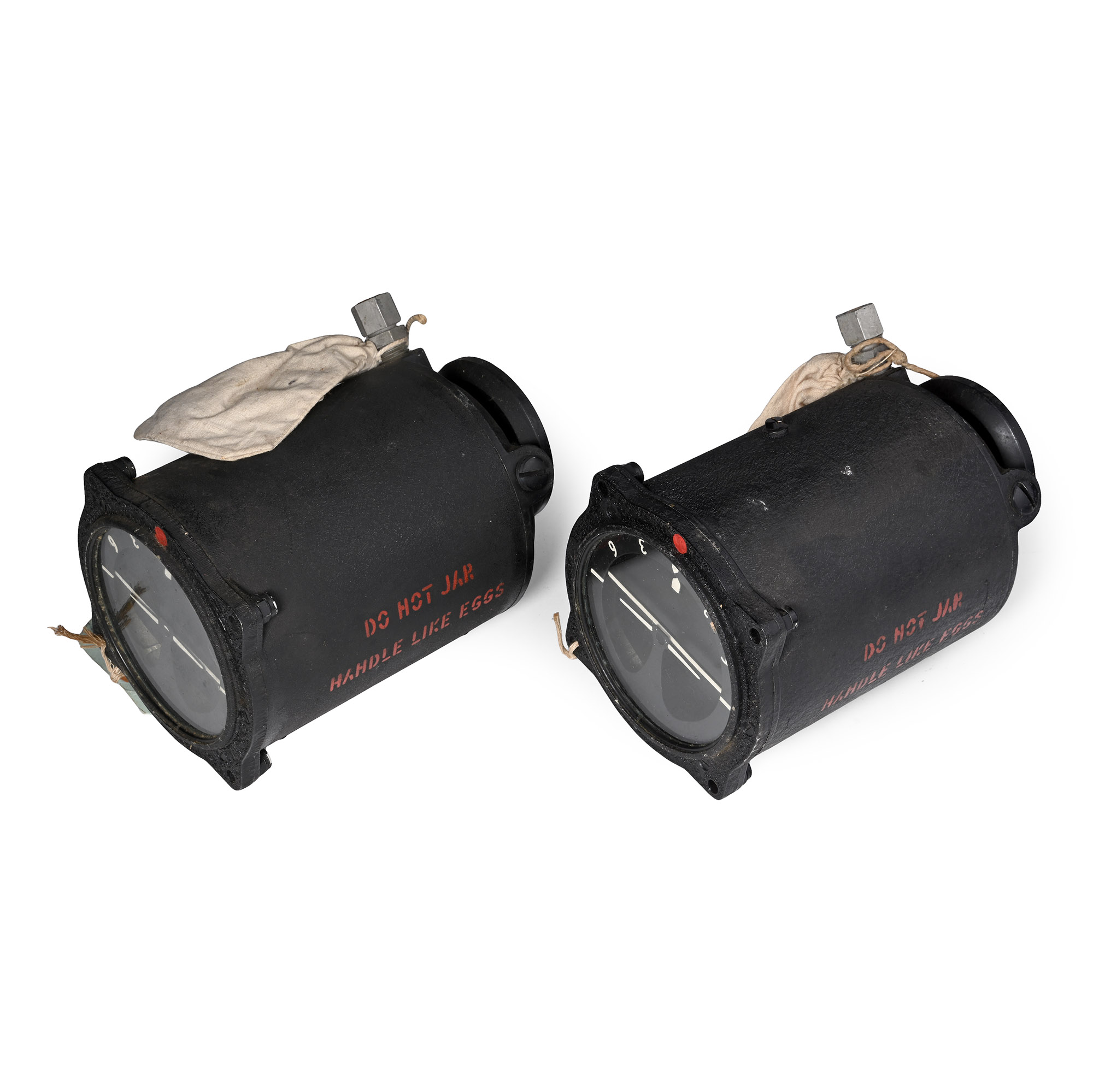 British RAF WWII Aircraft Horizon Cockpit Instrument Pair