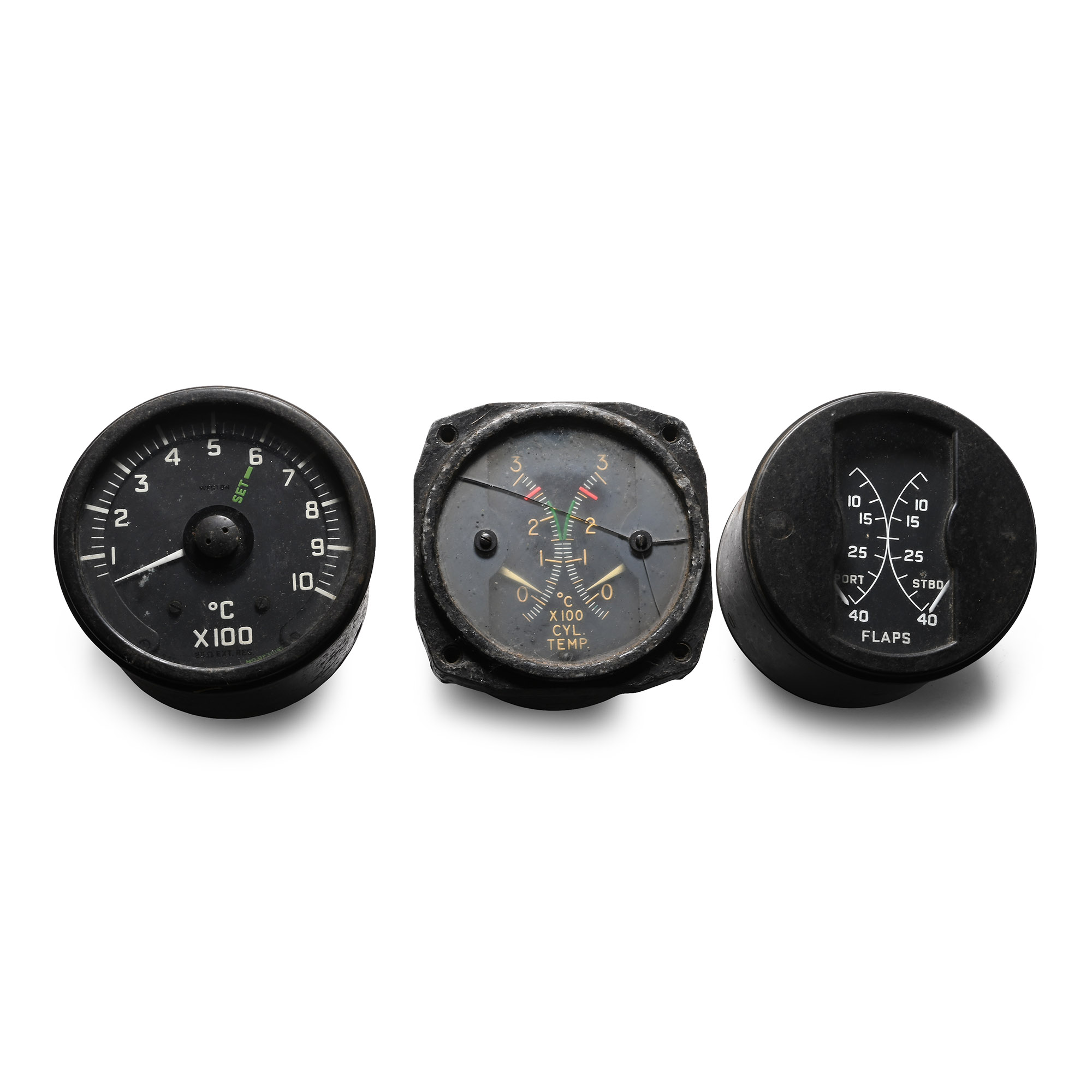 British RAF WWII Aircraft Cockpit Instrument Group