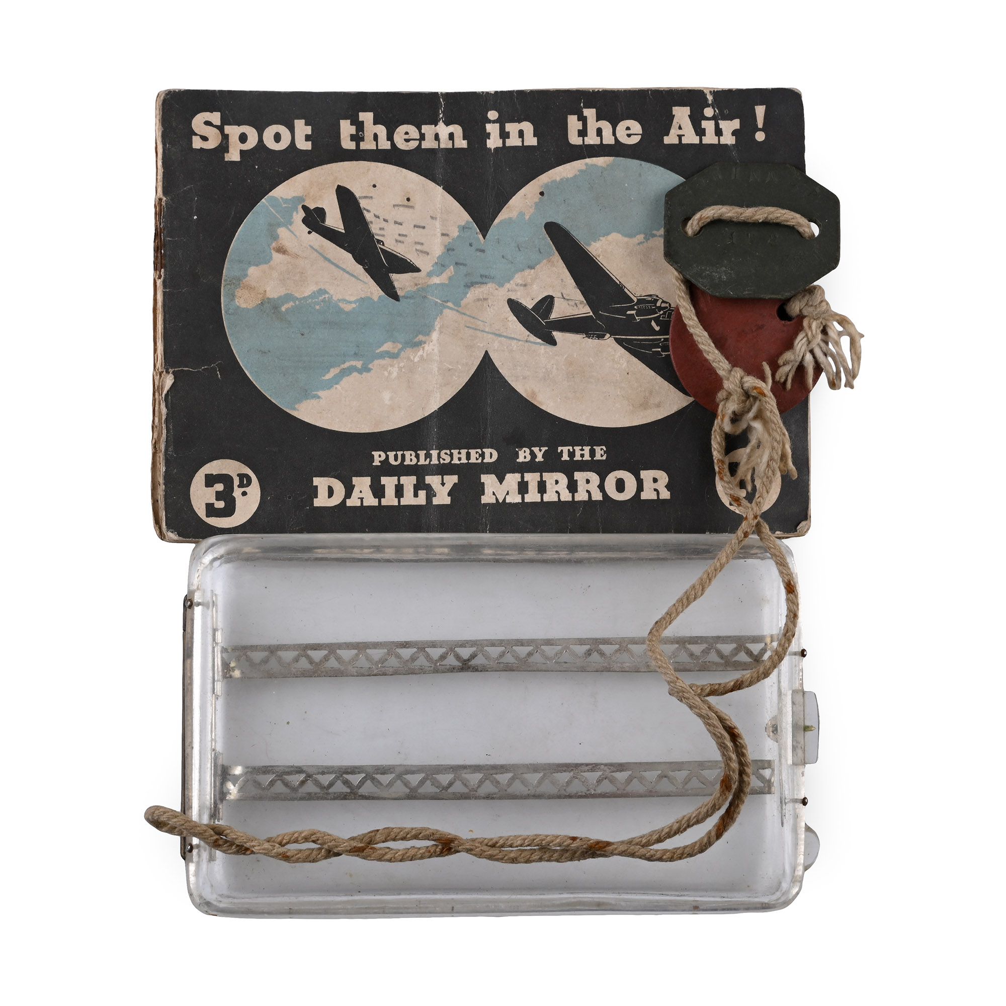 British RAF WWII Aircraft Mechanics Handmade Cigarette Case from Aircraft Parts and Booklet