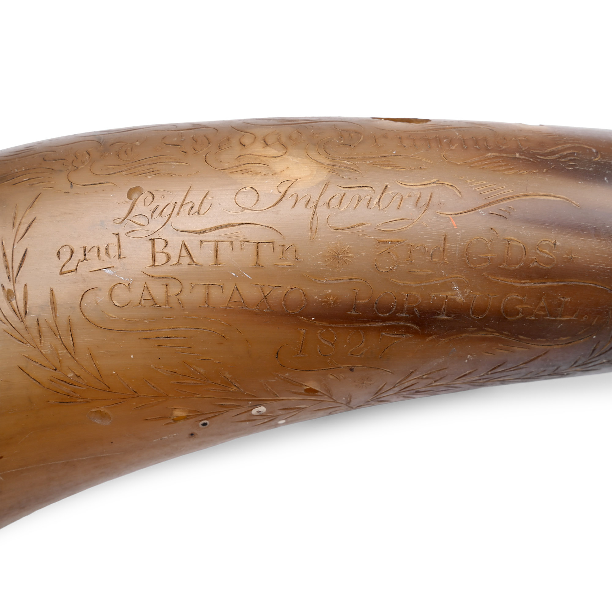 Light Infantry Engraved Commemorative Military Horn for T Wedge Drummer