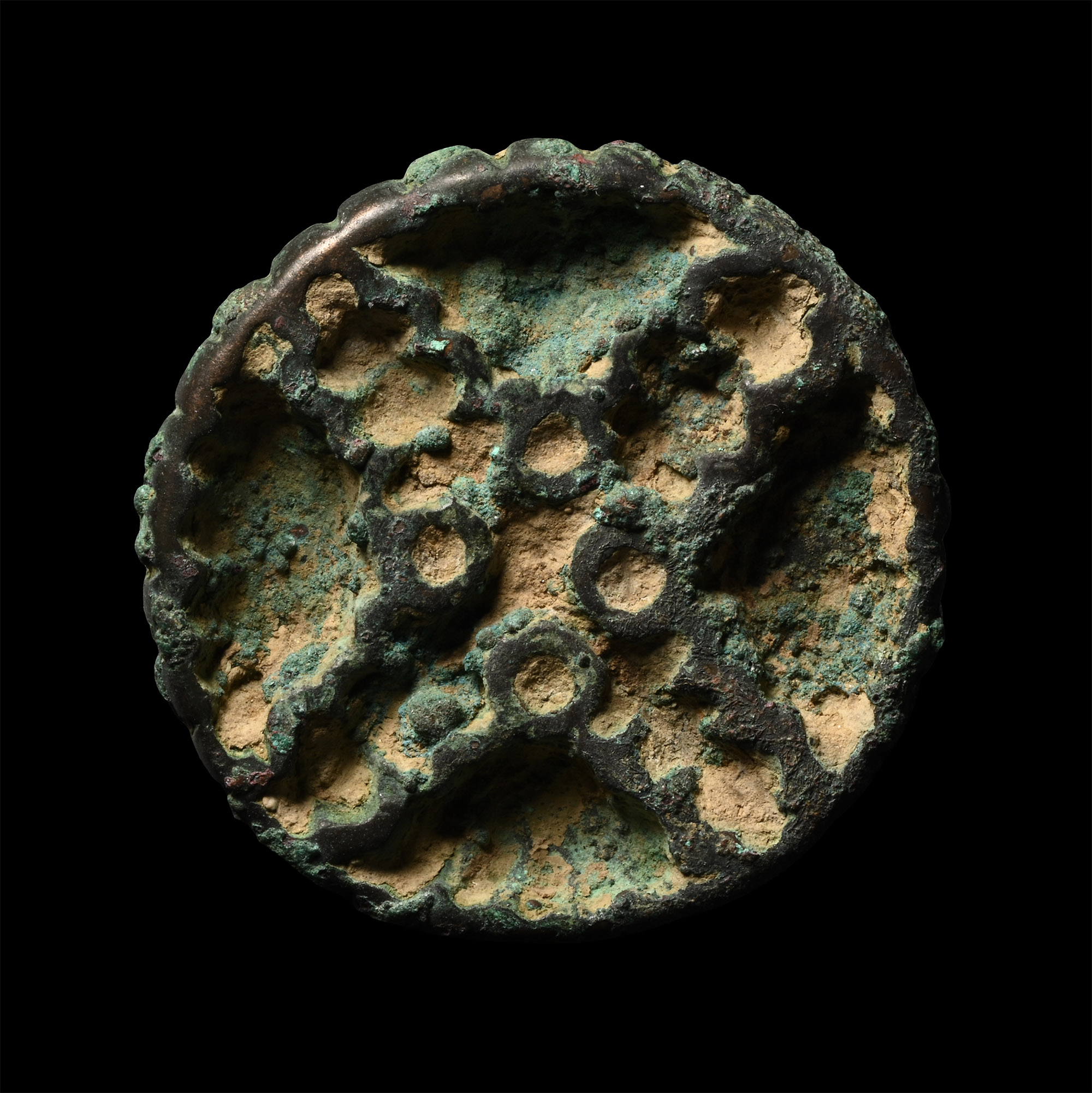 West Central Asian Bronze Stamp Seal with Cross