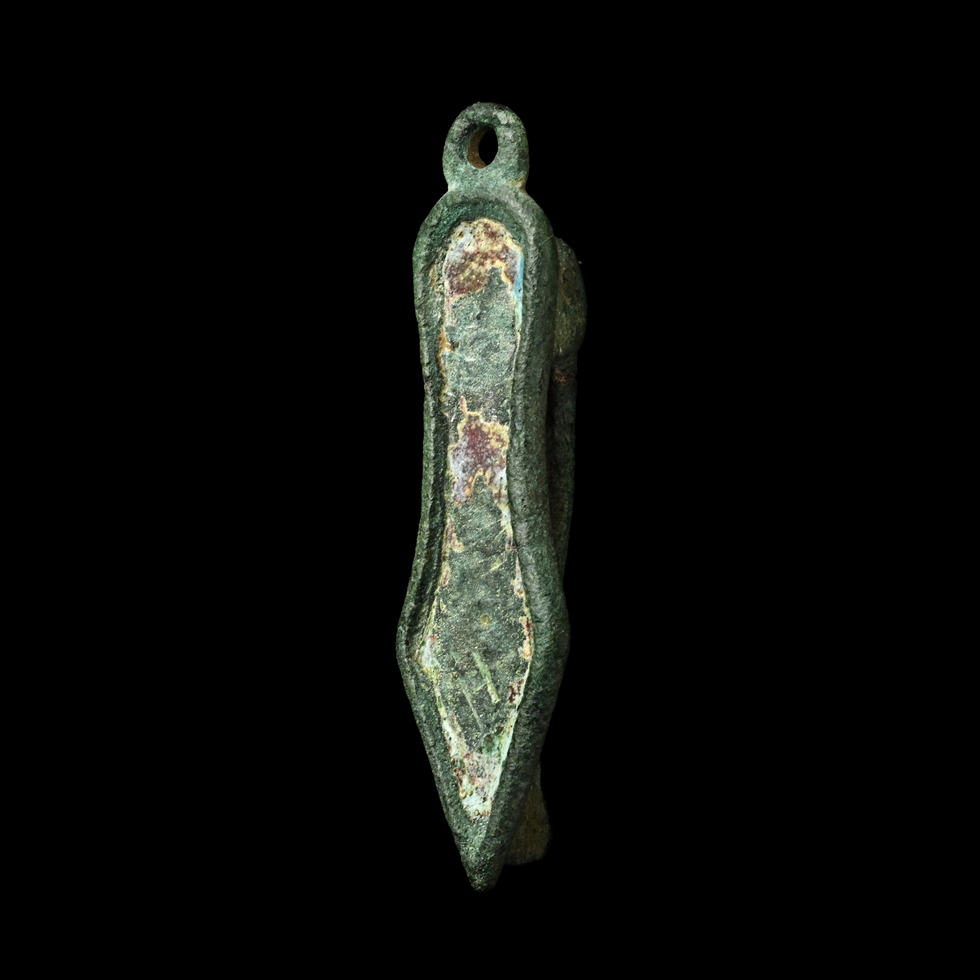 Roman Enamelled Bronze Sandal Brooch