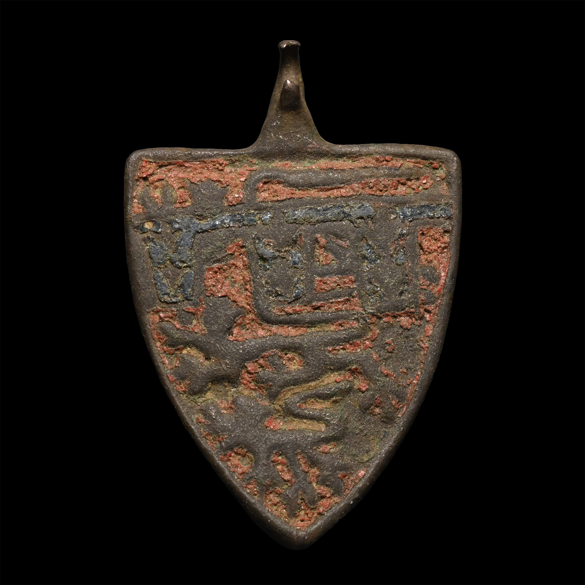 Medieval Knight's Enamelled 'Edward II, Son of King Edward I' Bronze Heraldic Horse Harness Pendant