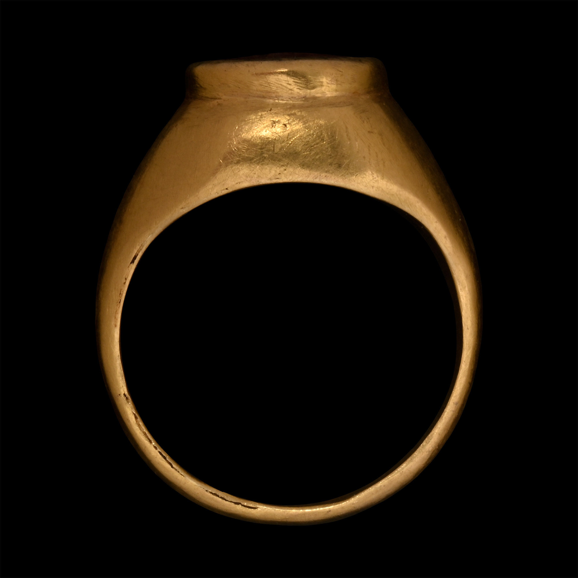 Roman Carnelian Jupiter Gemstone in Gold Ring