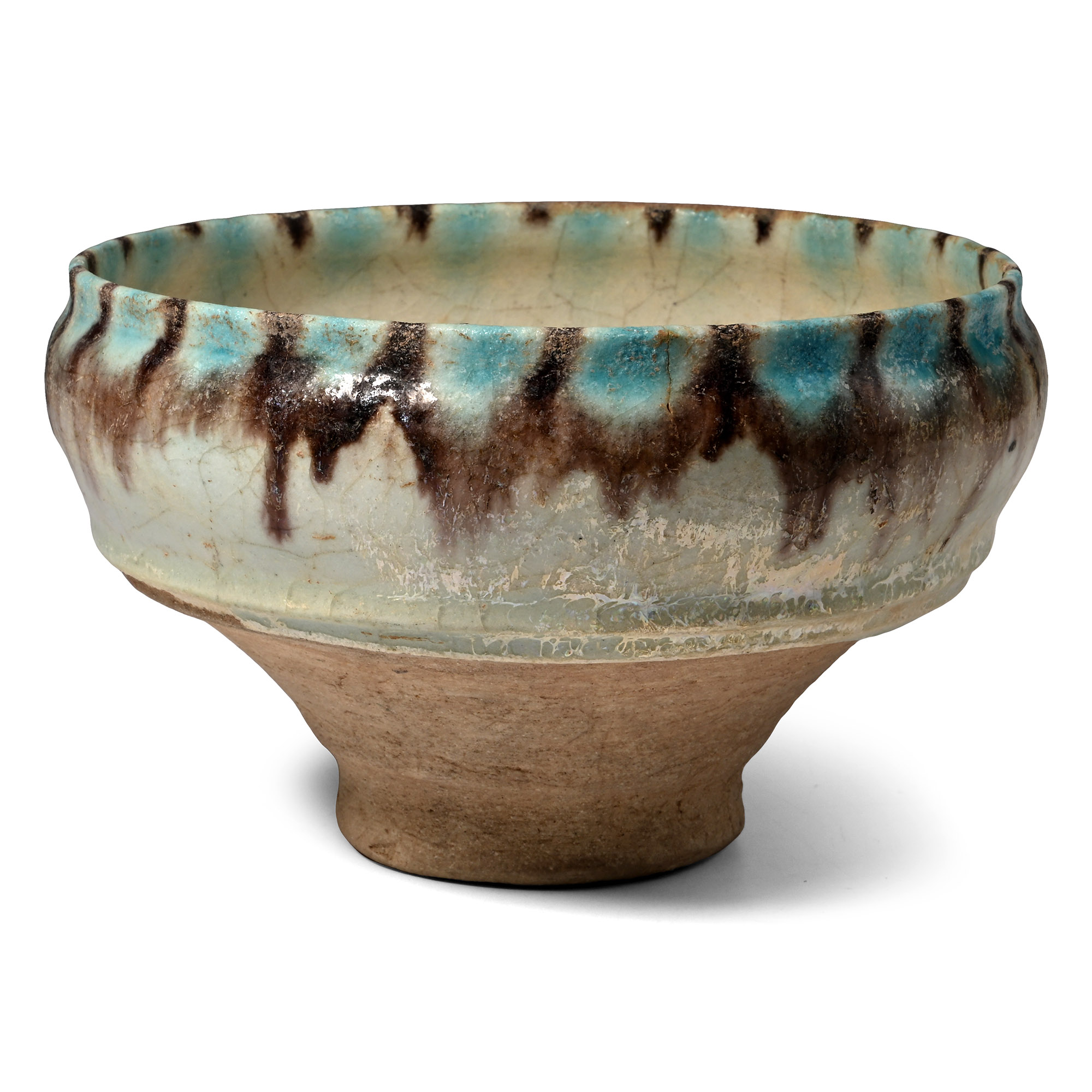 Western Asiatic Bowl with Blue Glaze