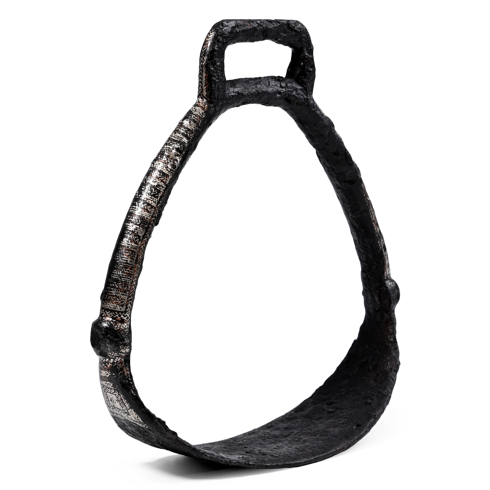 Scandinavian Viking Age Silver Inlaid Iron Stirrup
