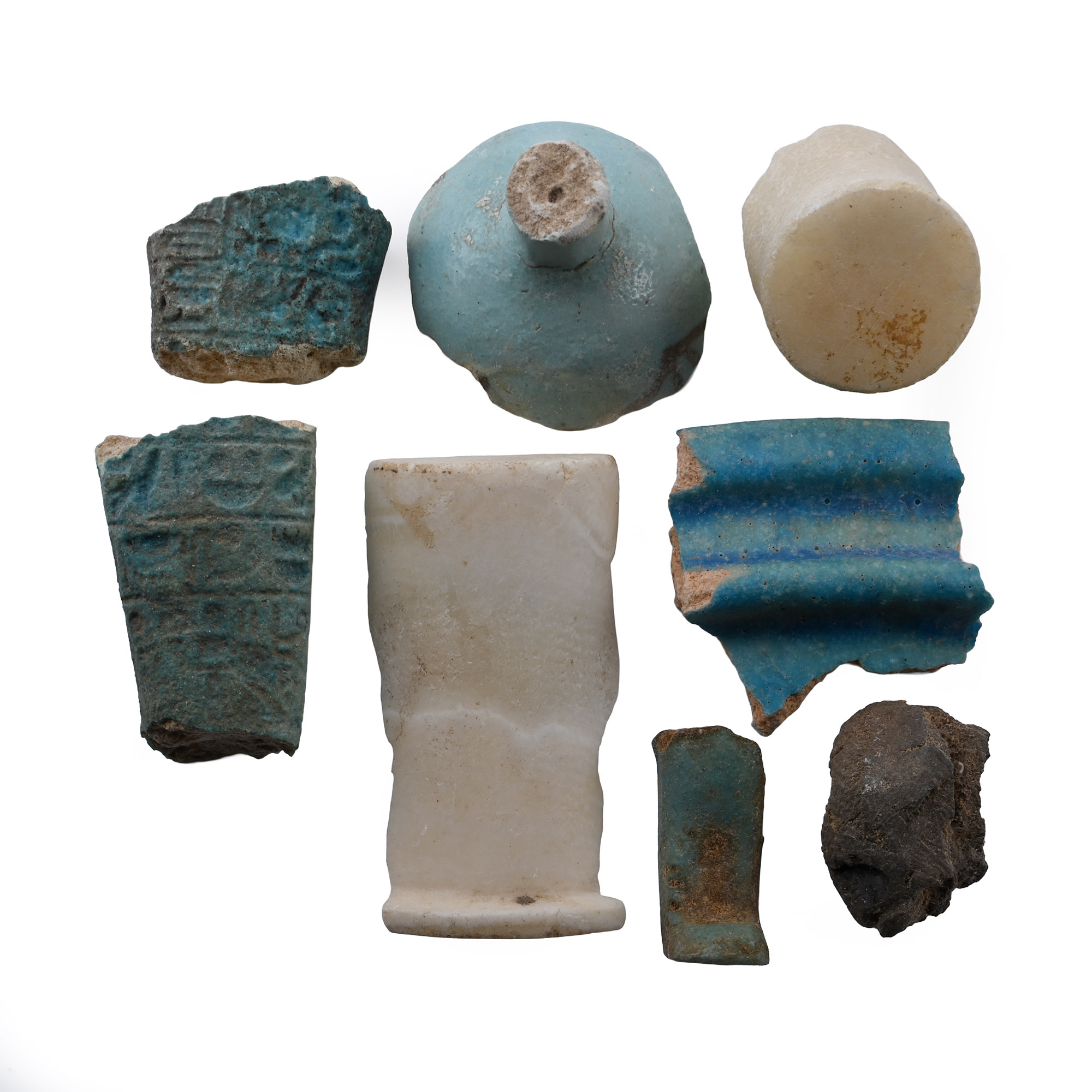 Egyptian Faience Fragment Group