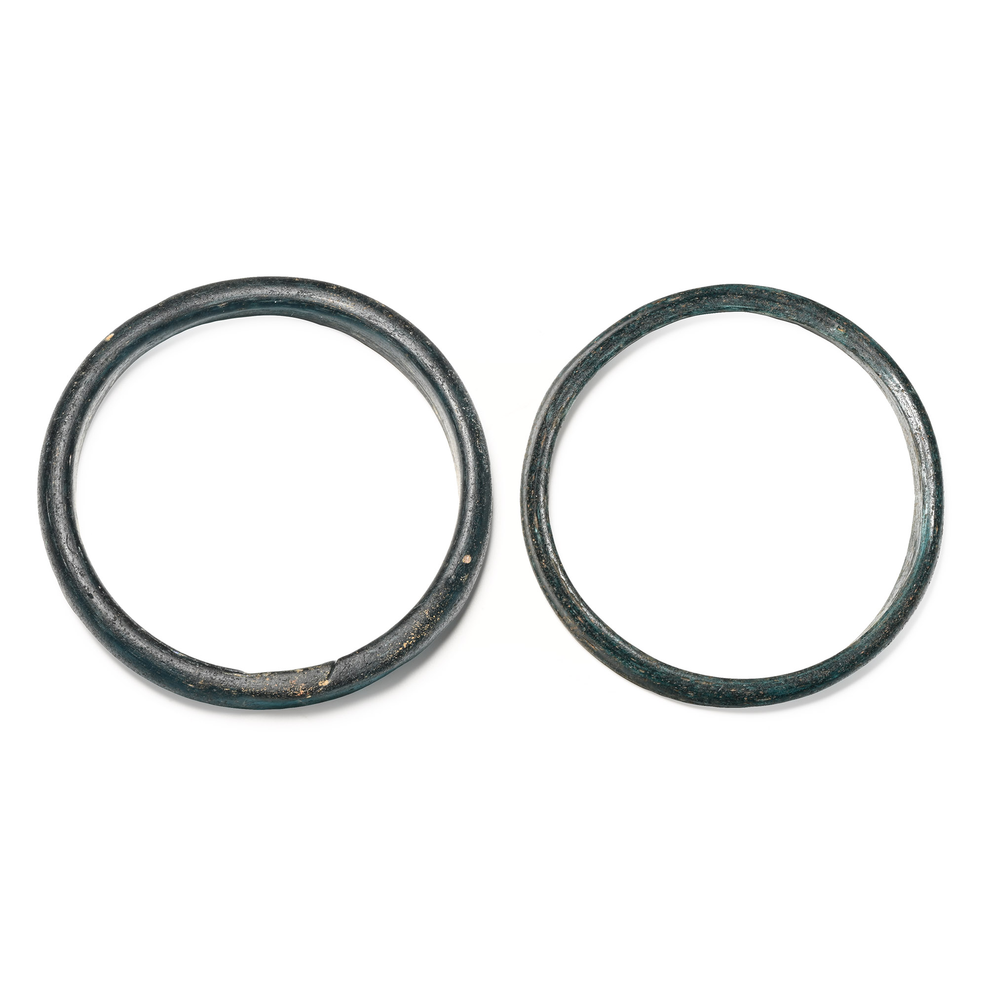 Roman Blue Glass Bangle Pair