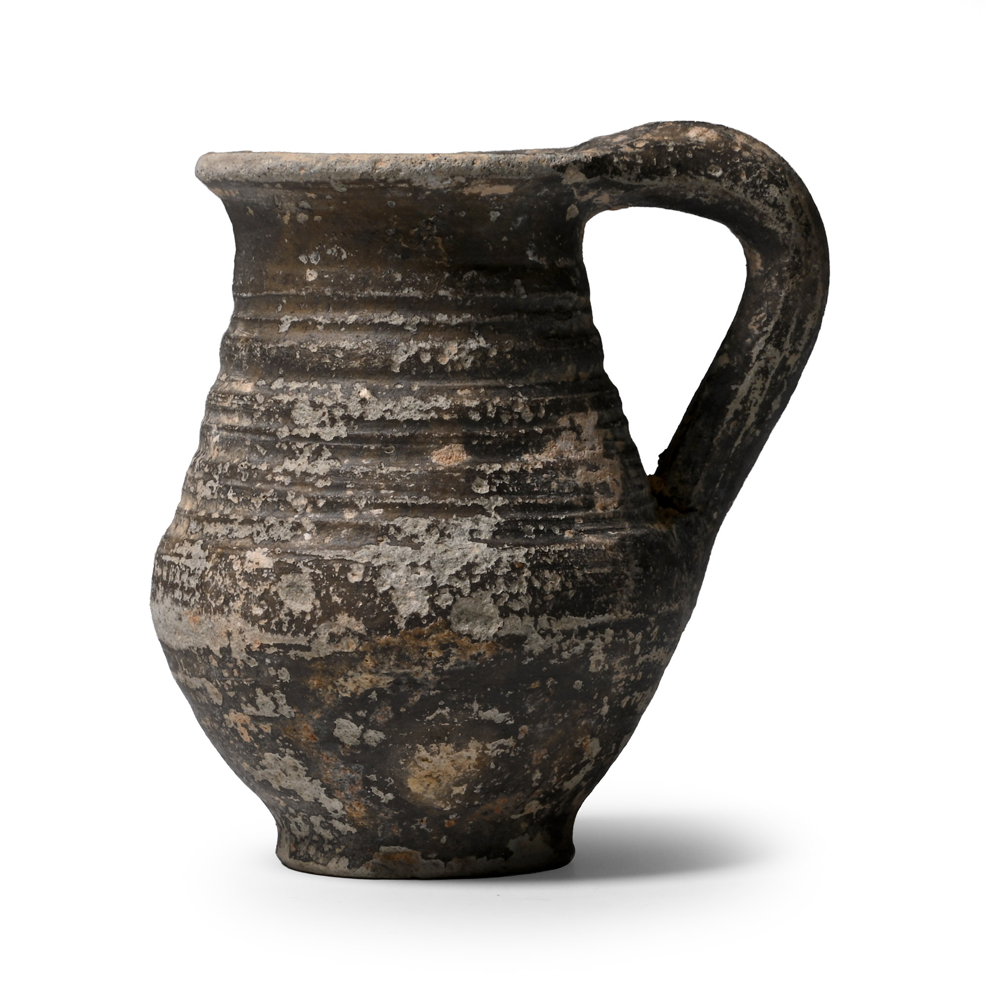 Roman Grey Ware Ribbed Juglet