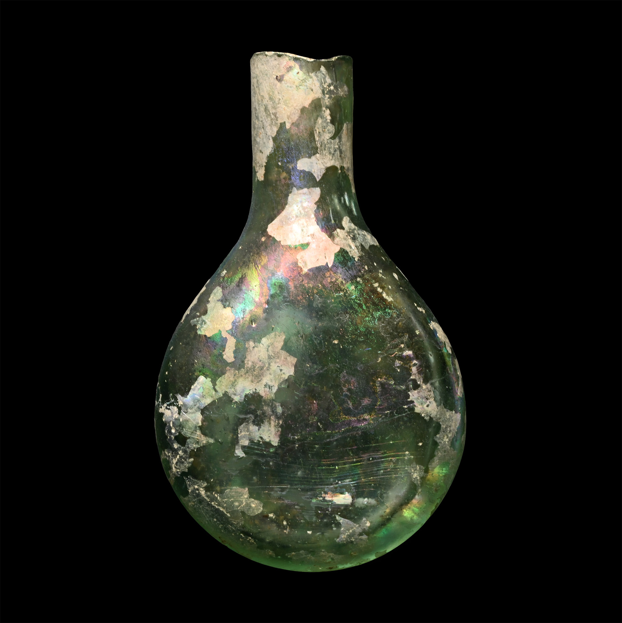 Roman Green Glass Perfume Flask