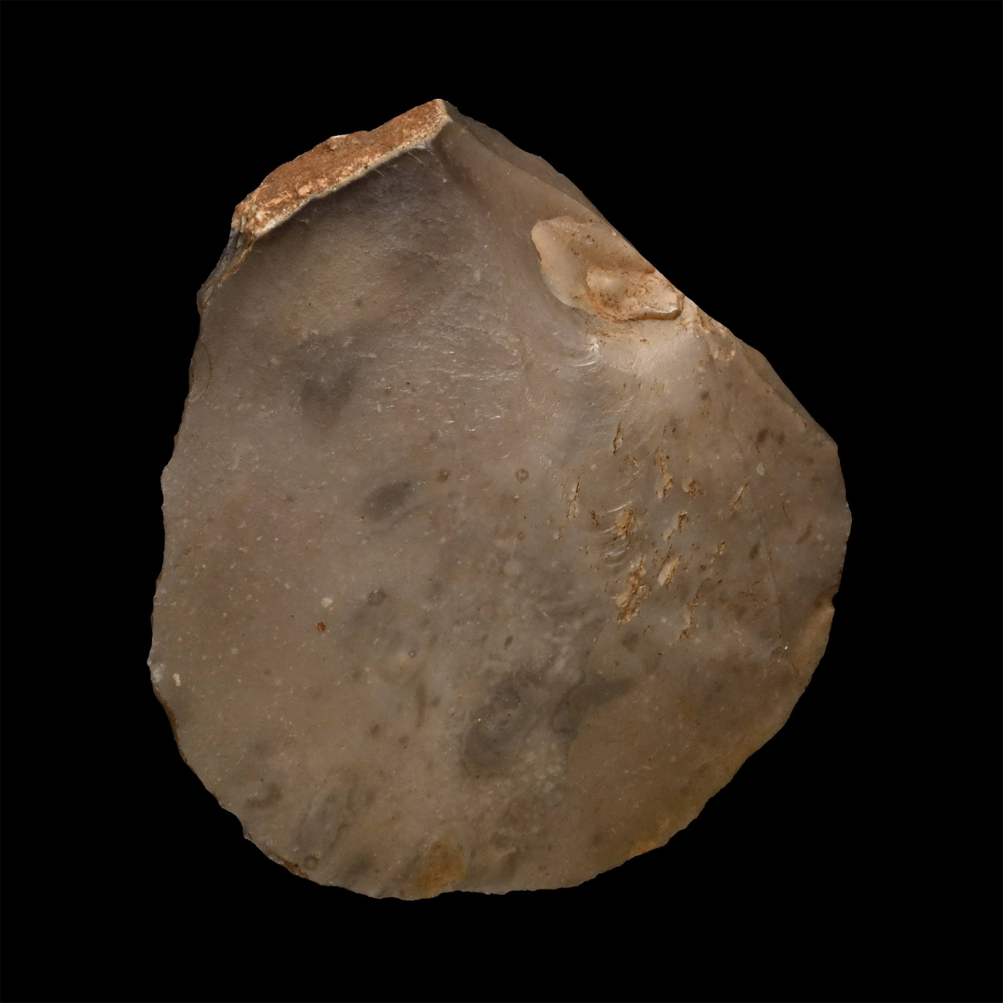 British Stone Age Knapped Flint Turtle Back Scraper from Farnham