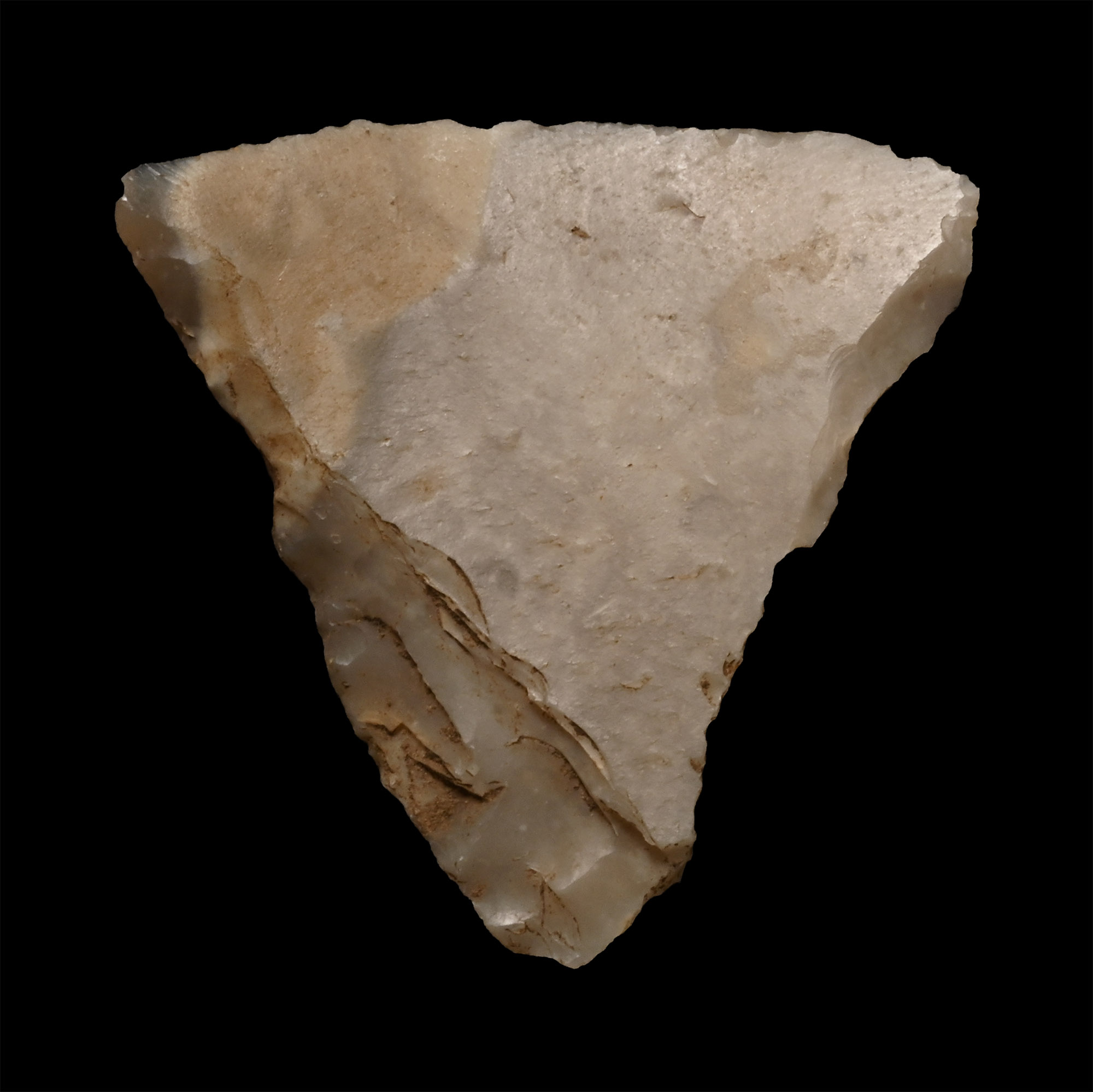 British Stone Age Large Knapped Flint Chisel Tip Arrowhead from Farnham