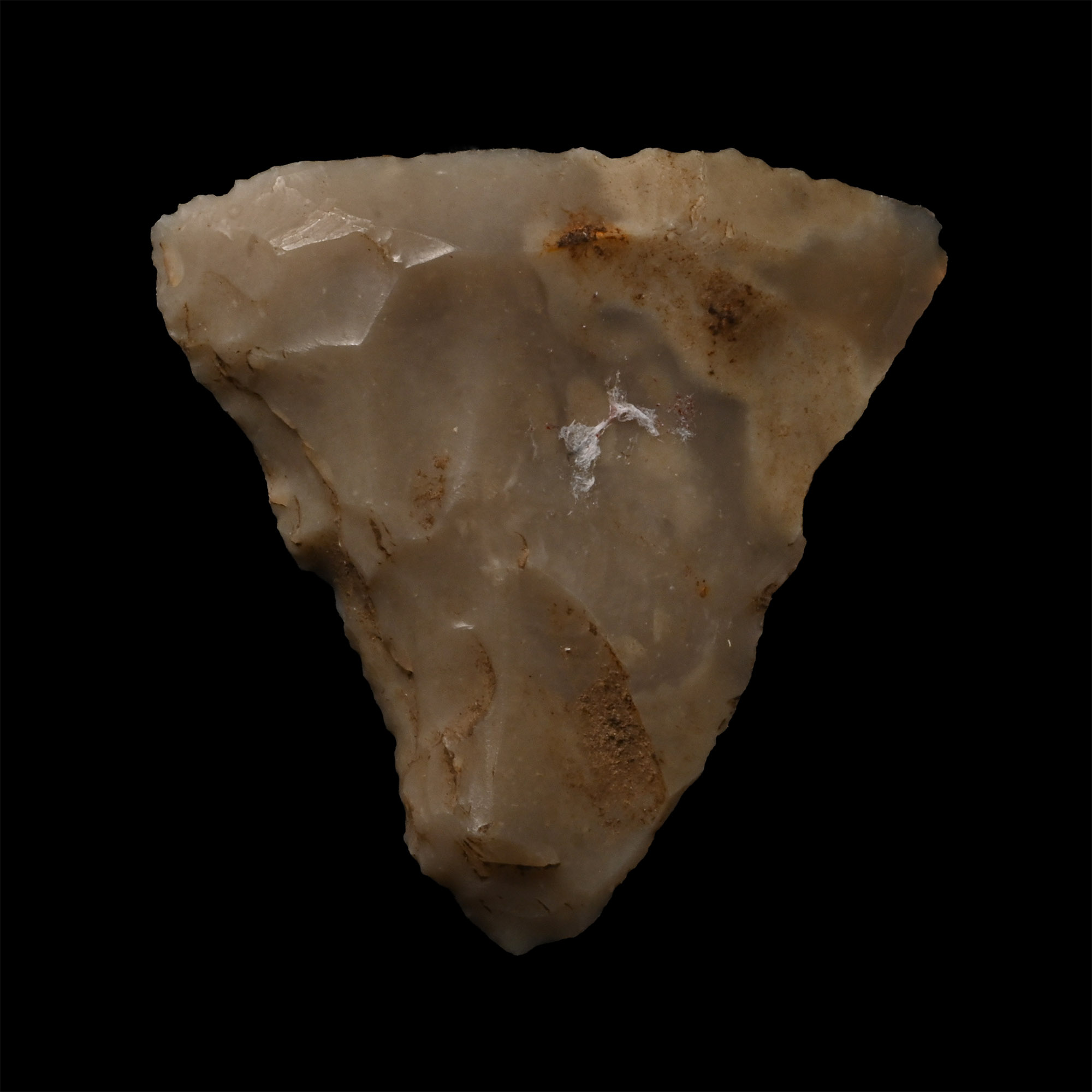 British Stone Age Large Knapped Flint Chisel Tip Arrowhead from Farnham