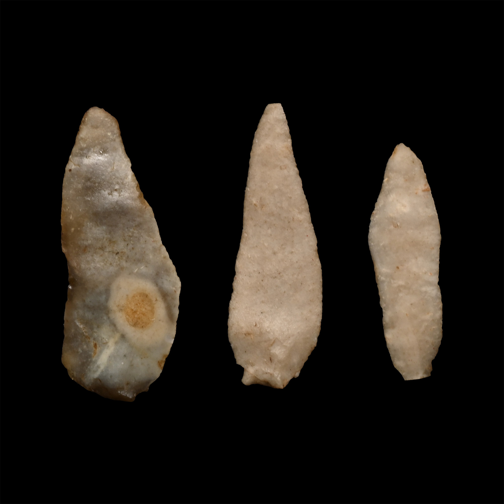 British Stone Age Knapped Flint Blades from Farnham