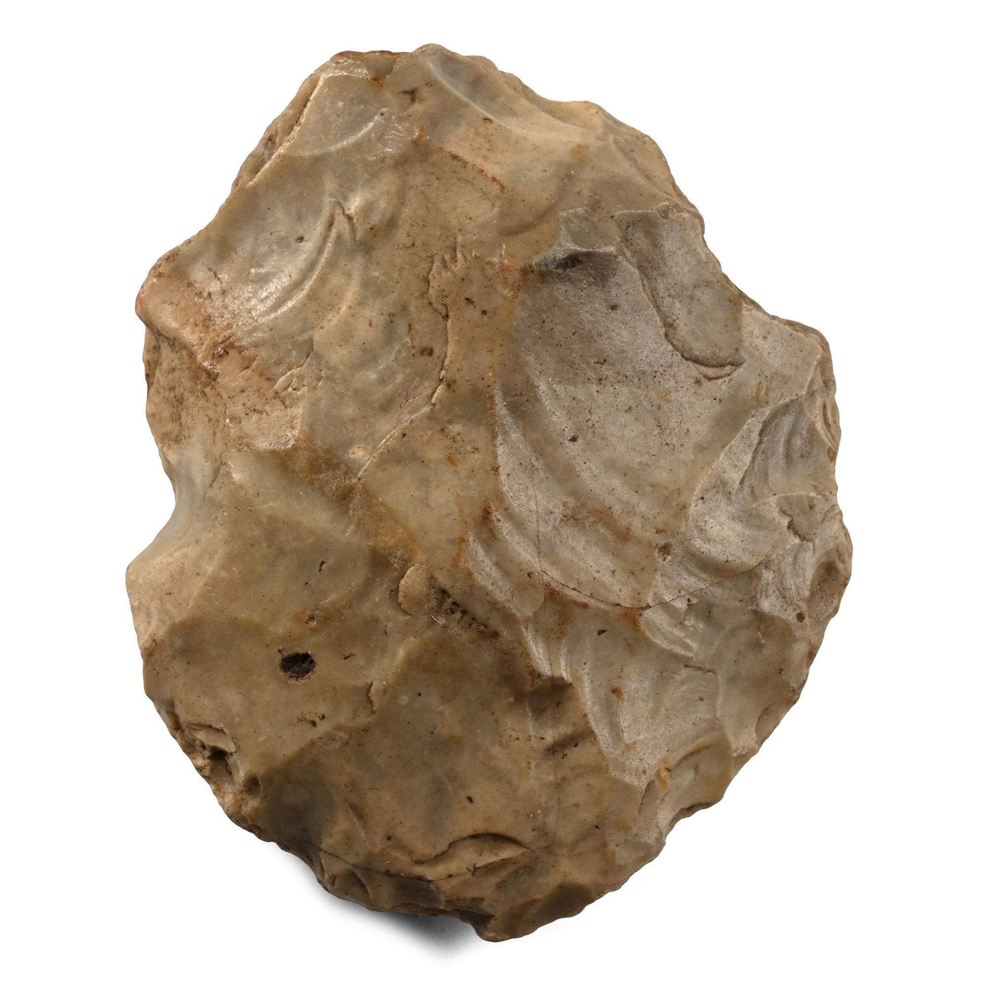 British Stone Age Mousterian Knapped Flint Bifacial Handaxe from Farnham Made by Neanderthal Man