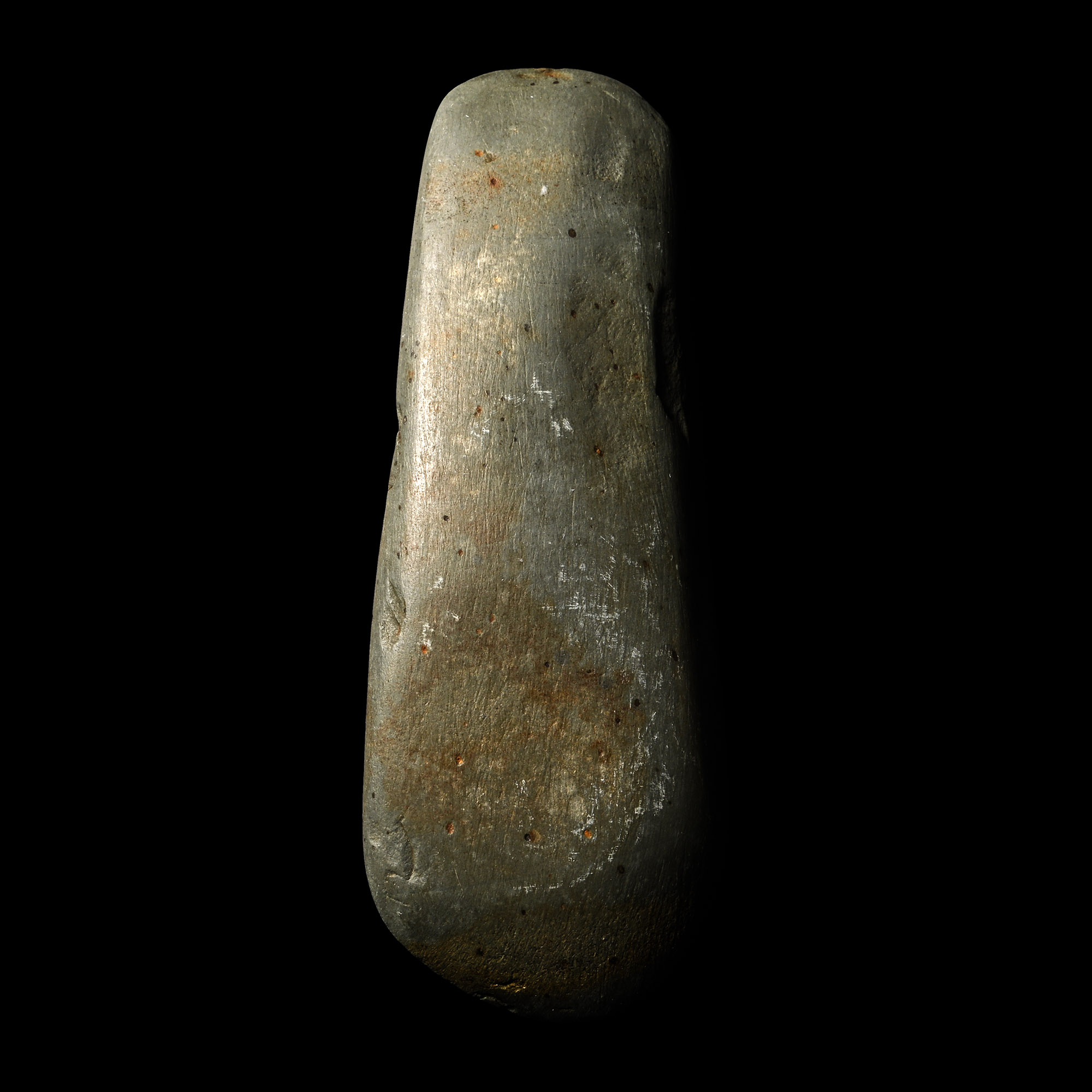 British Stone Age Polished Green Tuff Axe Head