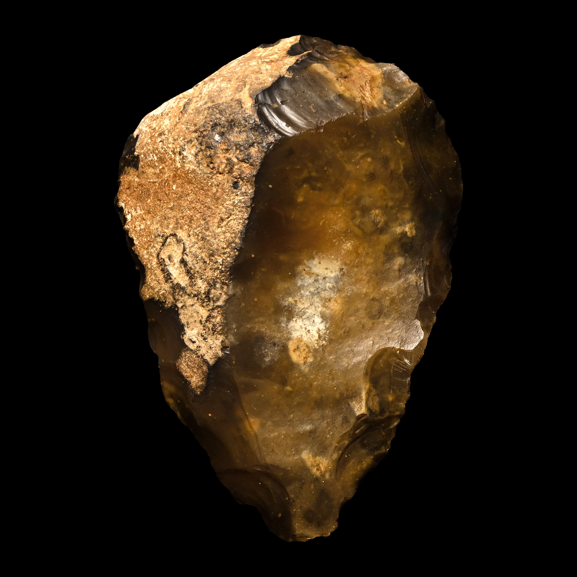 British Stone Age Knapped Flint Handaxe from the Thames Valley