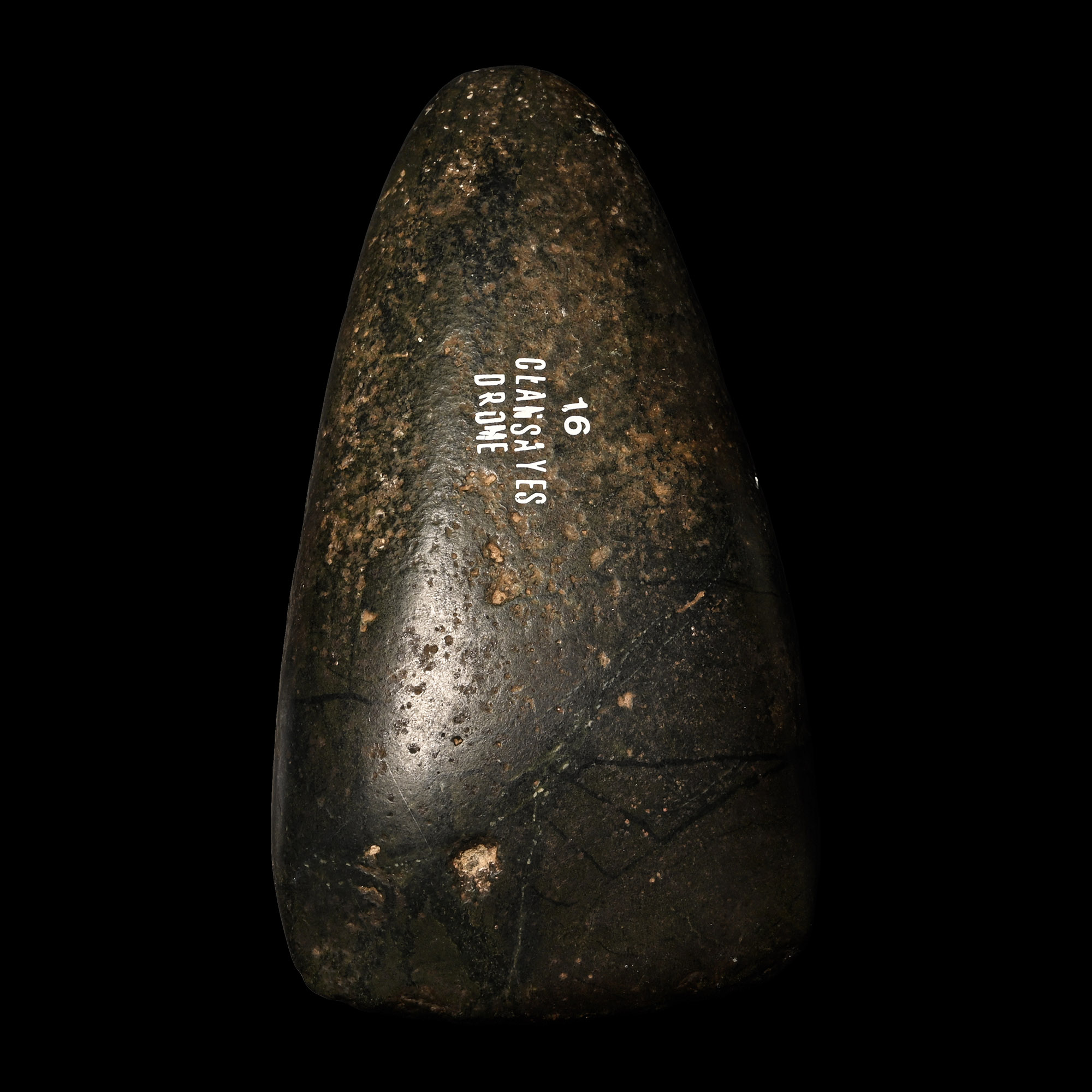 French Stone Age Green Stone Polished Axe Head