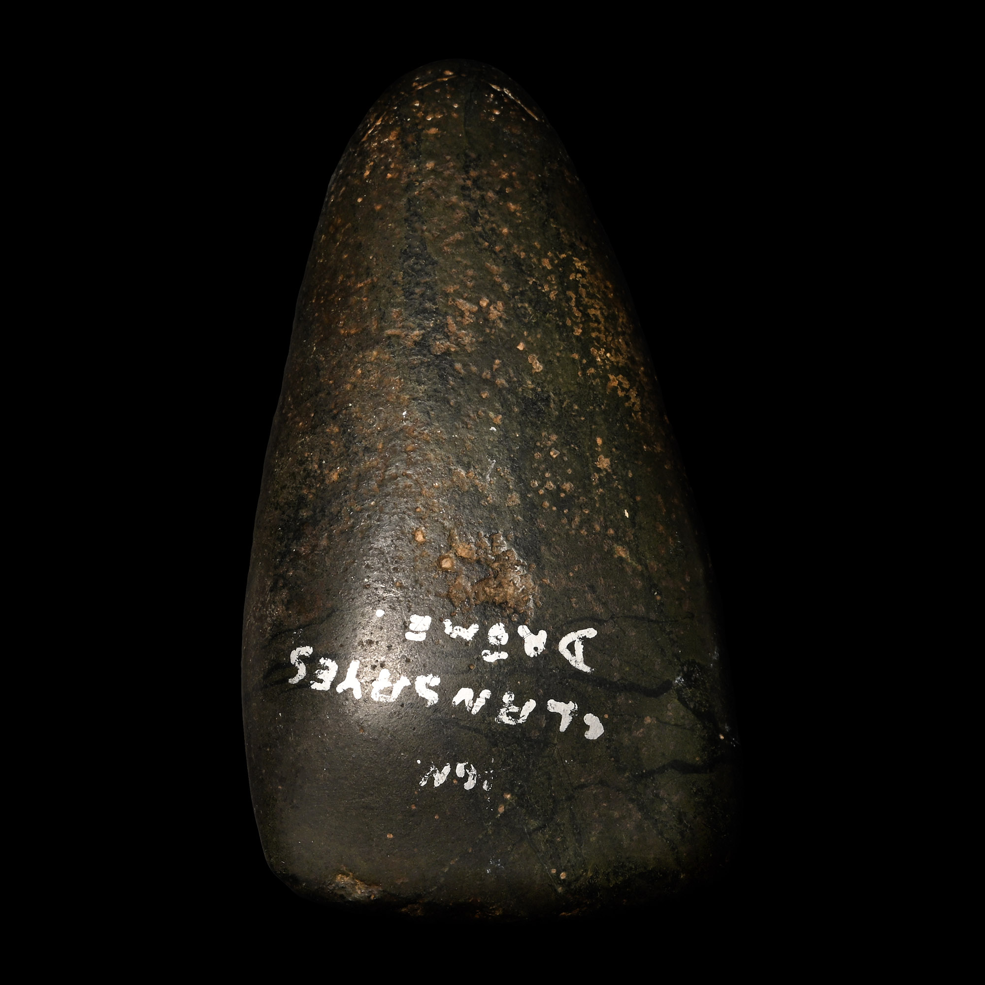 French Stone Age Green Stone Polished Axe Head