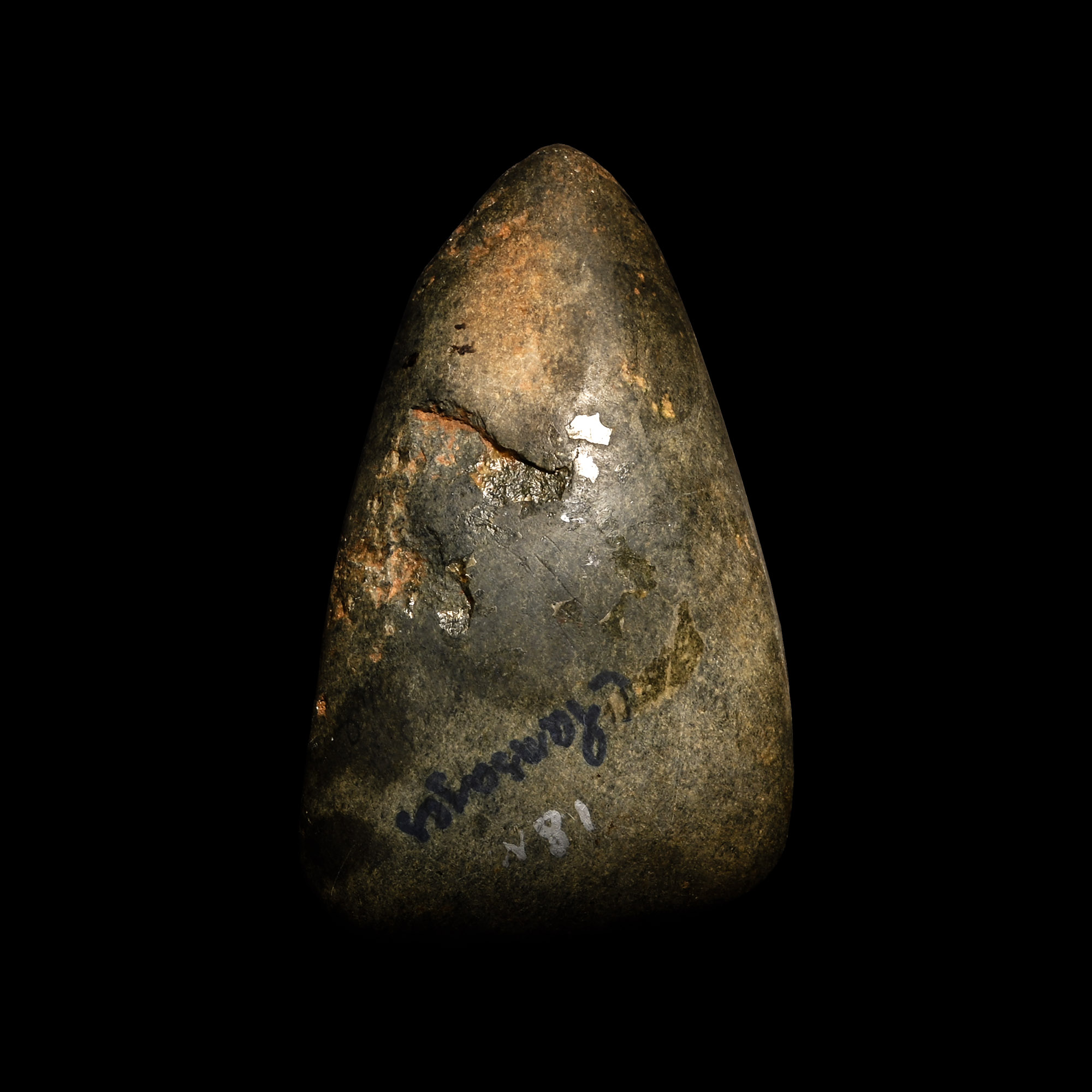 French Stone Age Green Stone Polished Axe Head