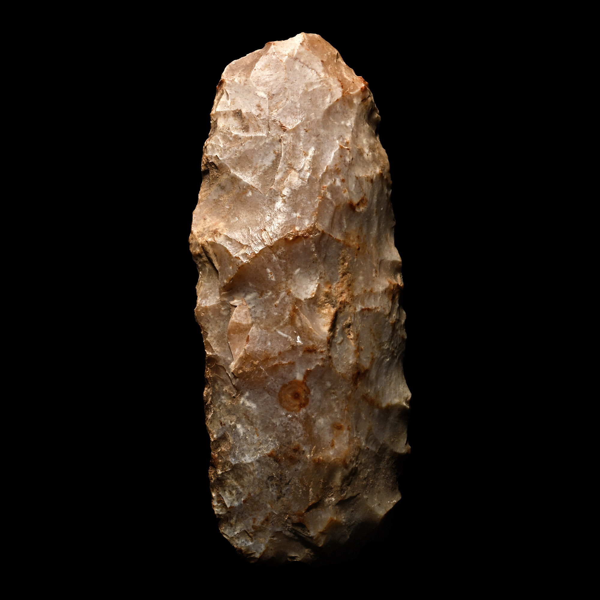 French Stone Age Knapped Cream Flint Adze