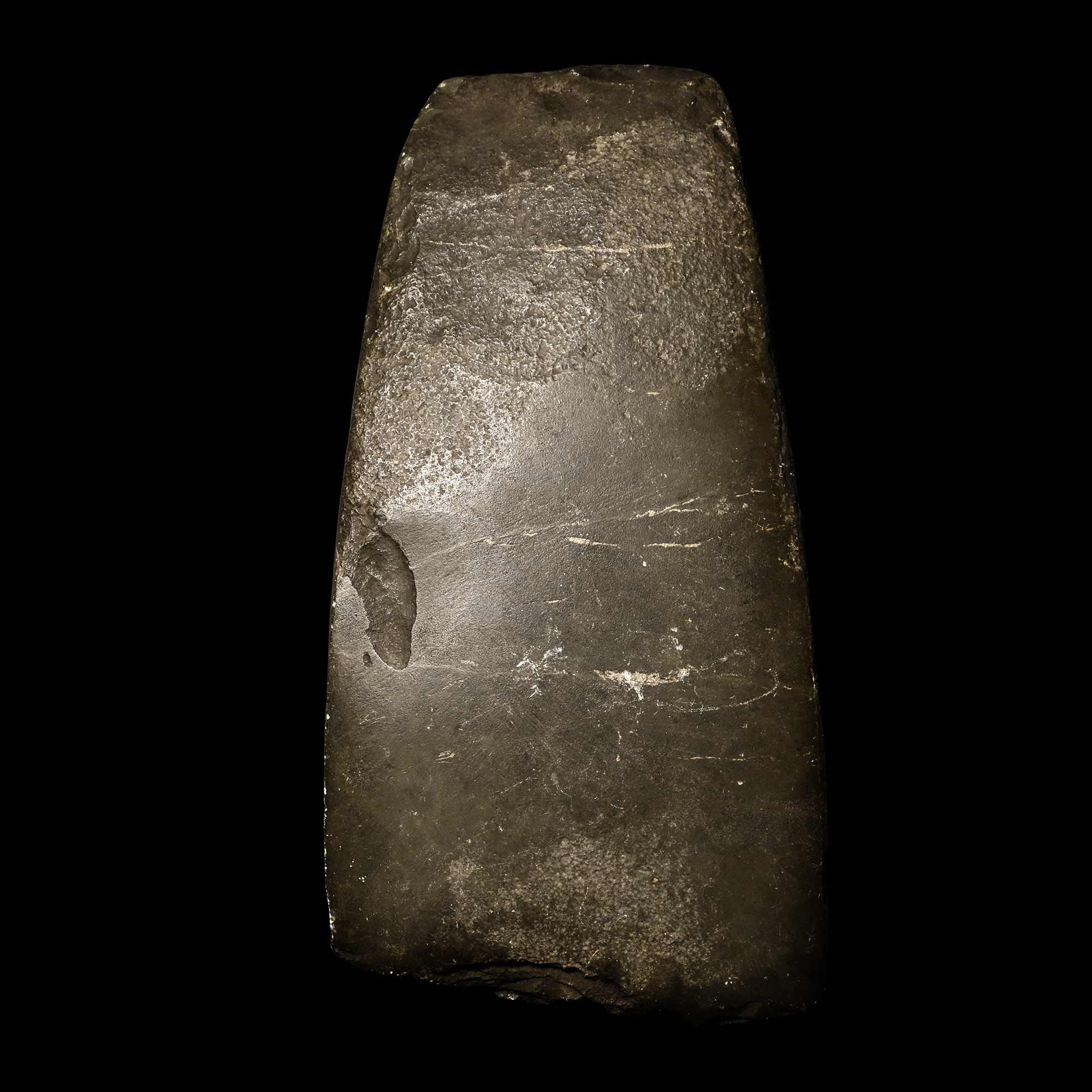 Stone Age Polished Black Stone Axe Head