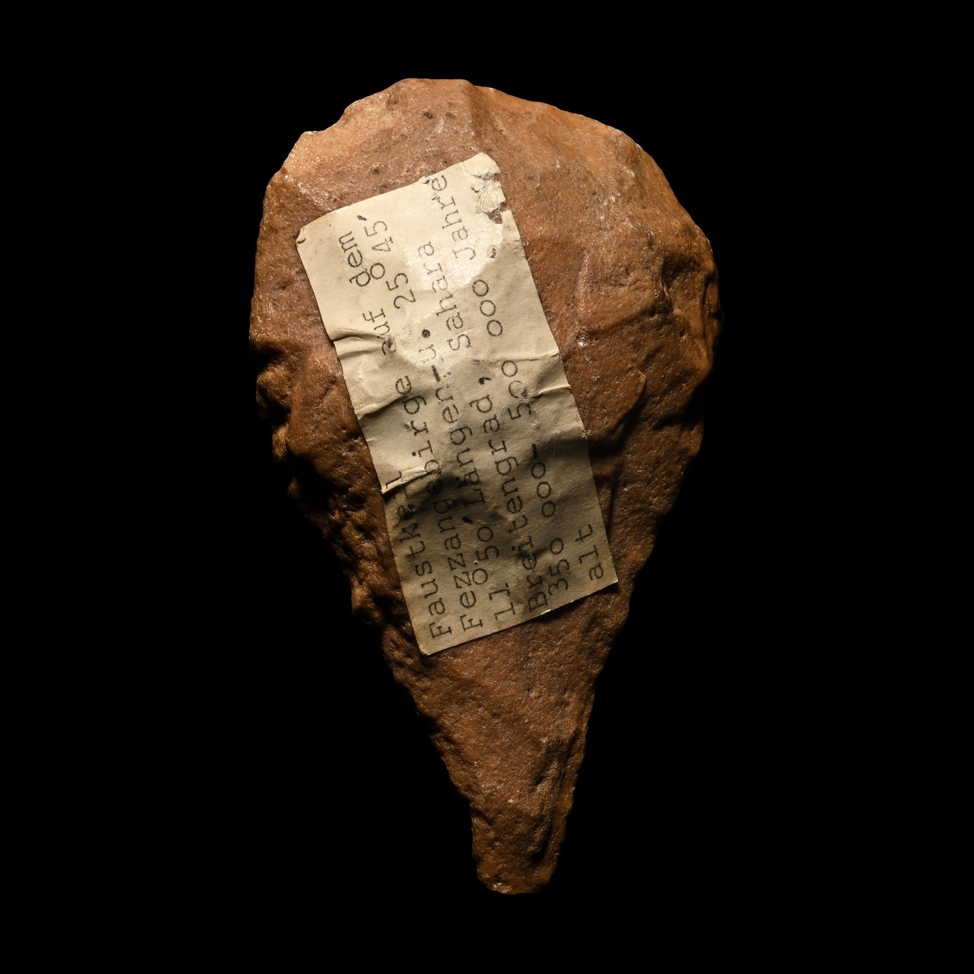 African Stone Age Homo Erectus Knapped Stone Handaxe