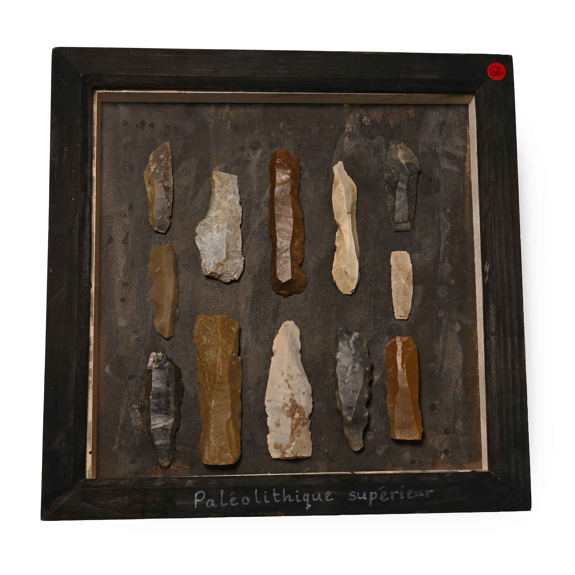 Set of French Stone Age Knapped Flint Tools from Various Locations