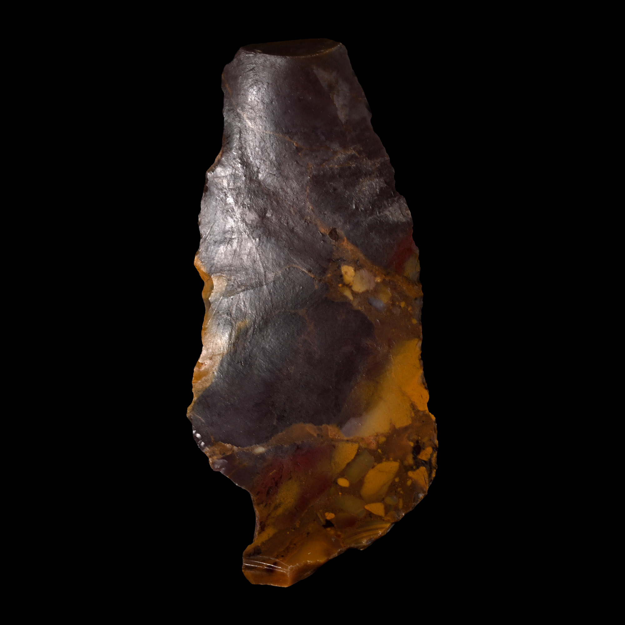 Stone Age Mousterian Knapped Fontmaure Jasper Neanderthal Scraper