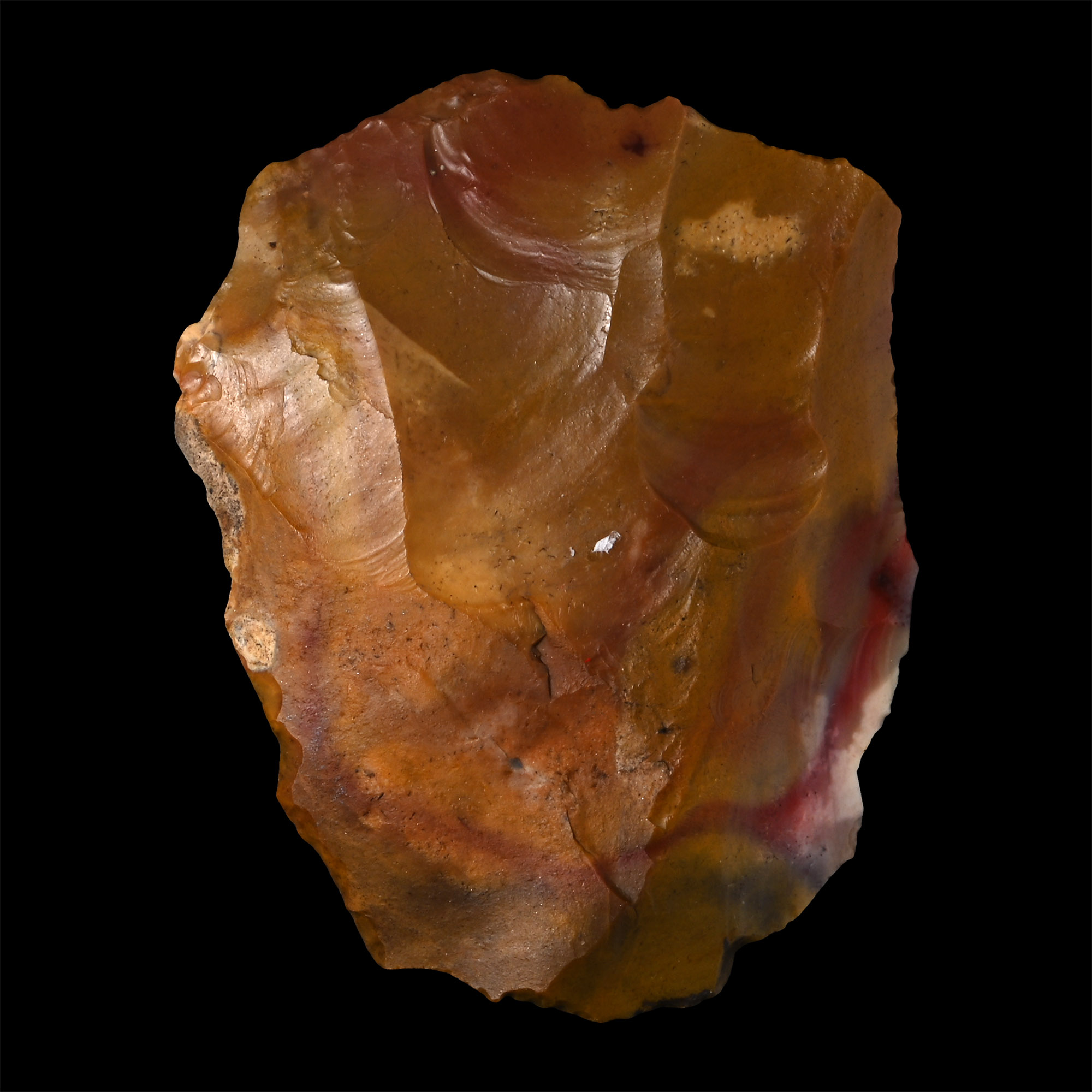 Stone Age Mousterian Knapped Fontmaure Jasper Neanderthal Scraper