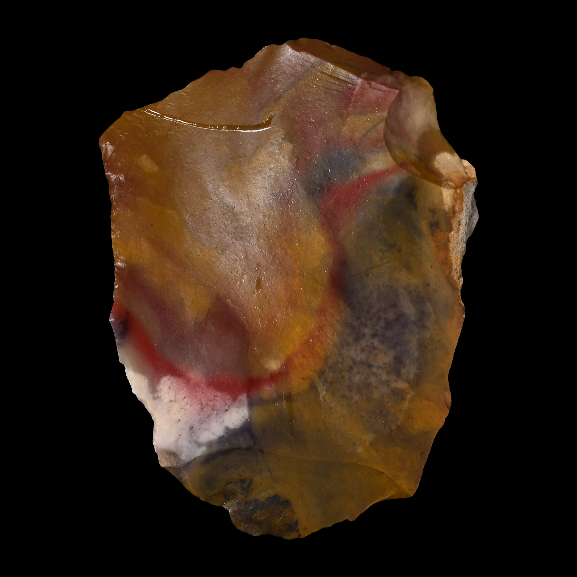 Stone Age Mousterian Knapped Fontmaure Jasper Neanderthal Scraper