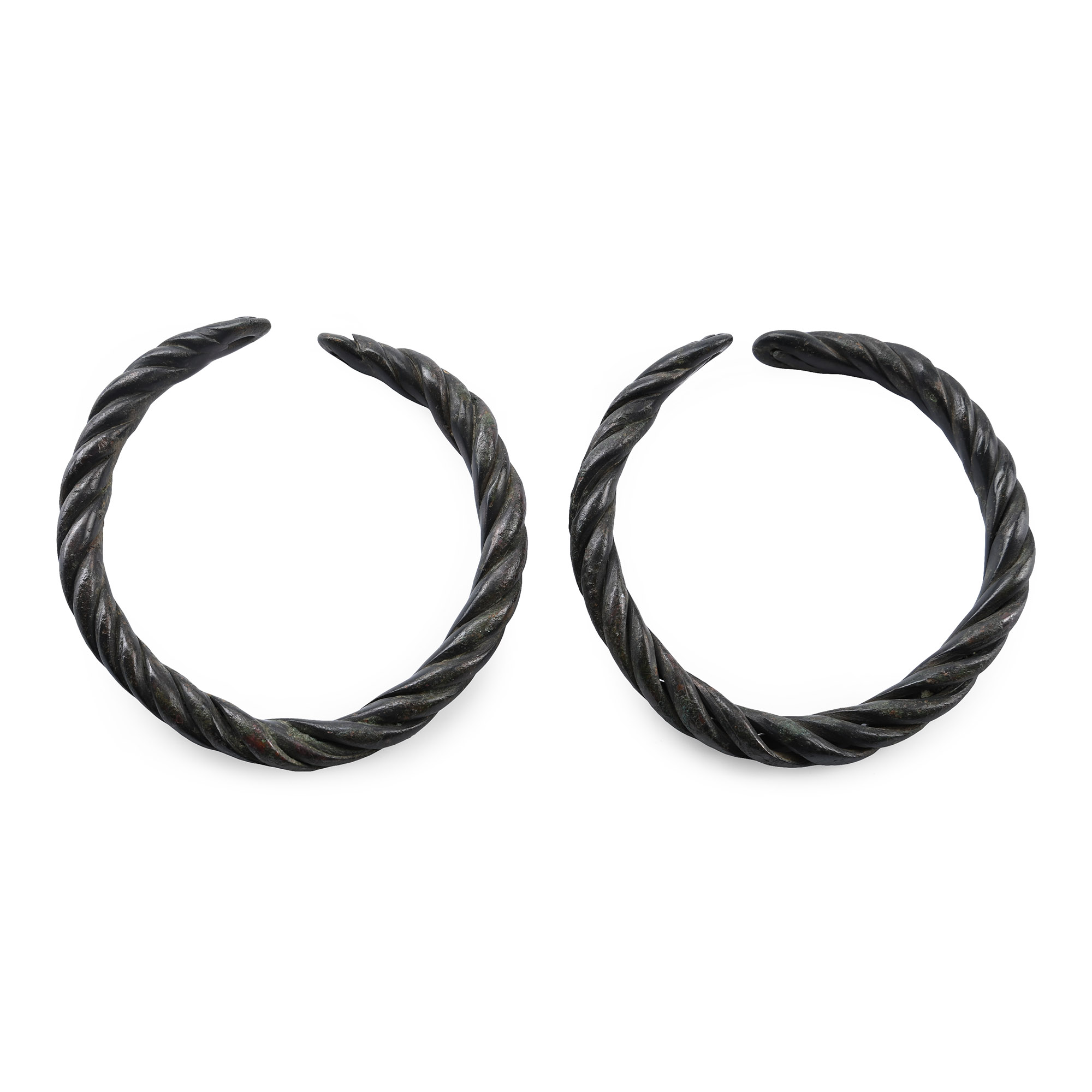 Viking Age Twisted Bar Bracelet Pair