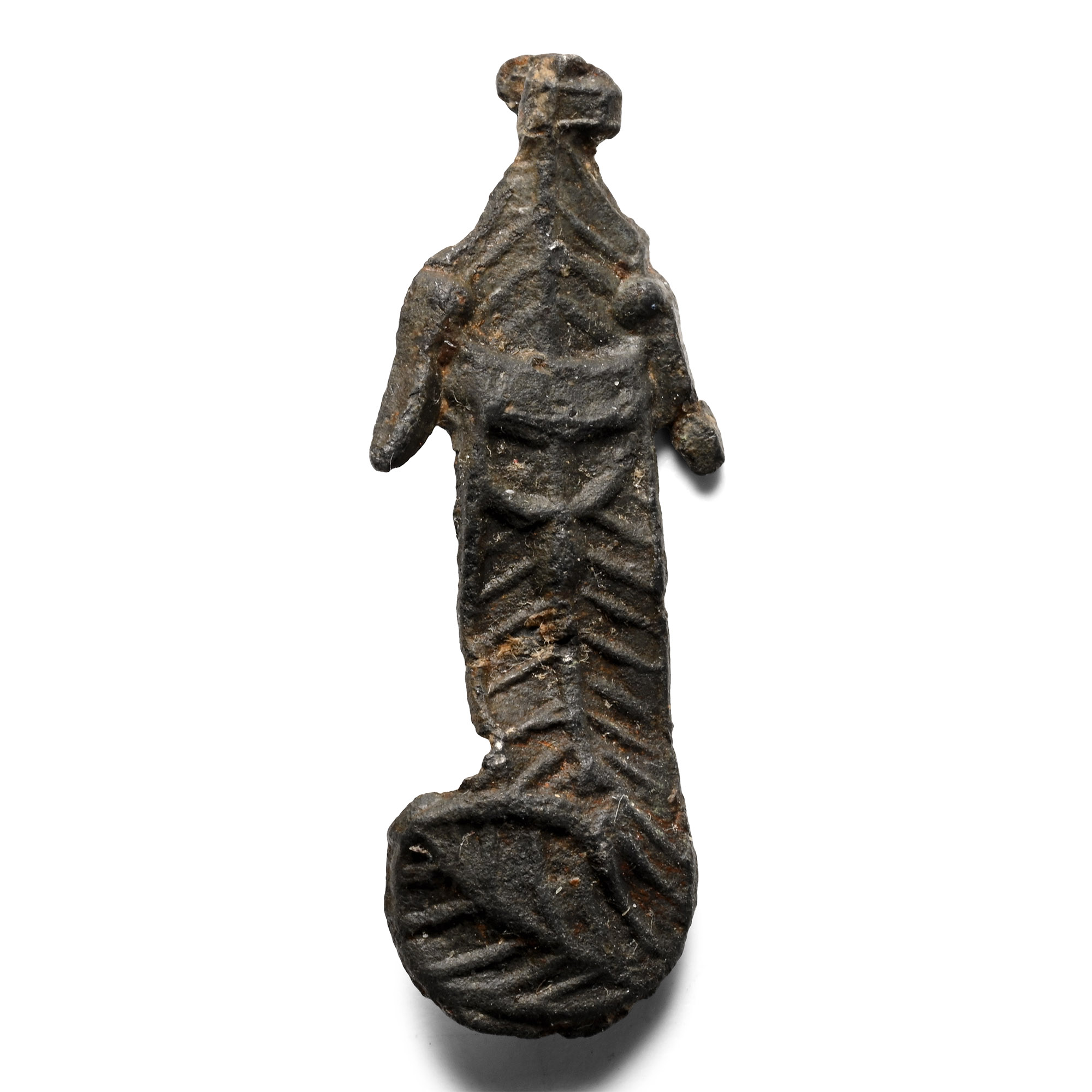 Medieval Pewter Prince Arthur Ostrich Feather Pilgrim's Badge