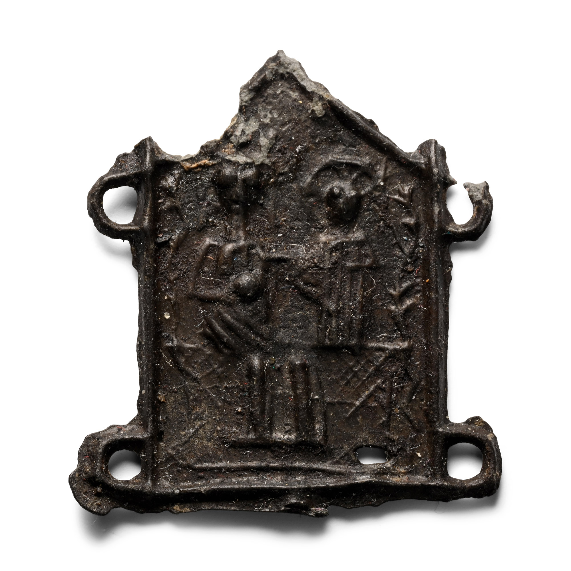 Medieval Pewter Pilgrim's Badge with Mary and Child