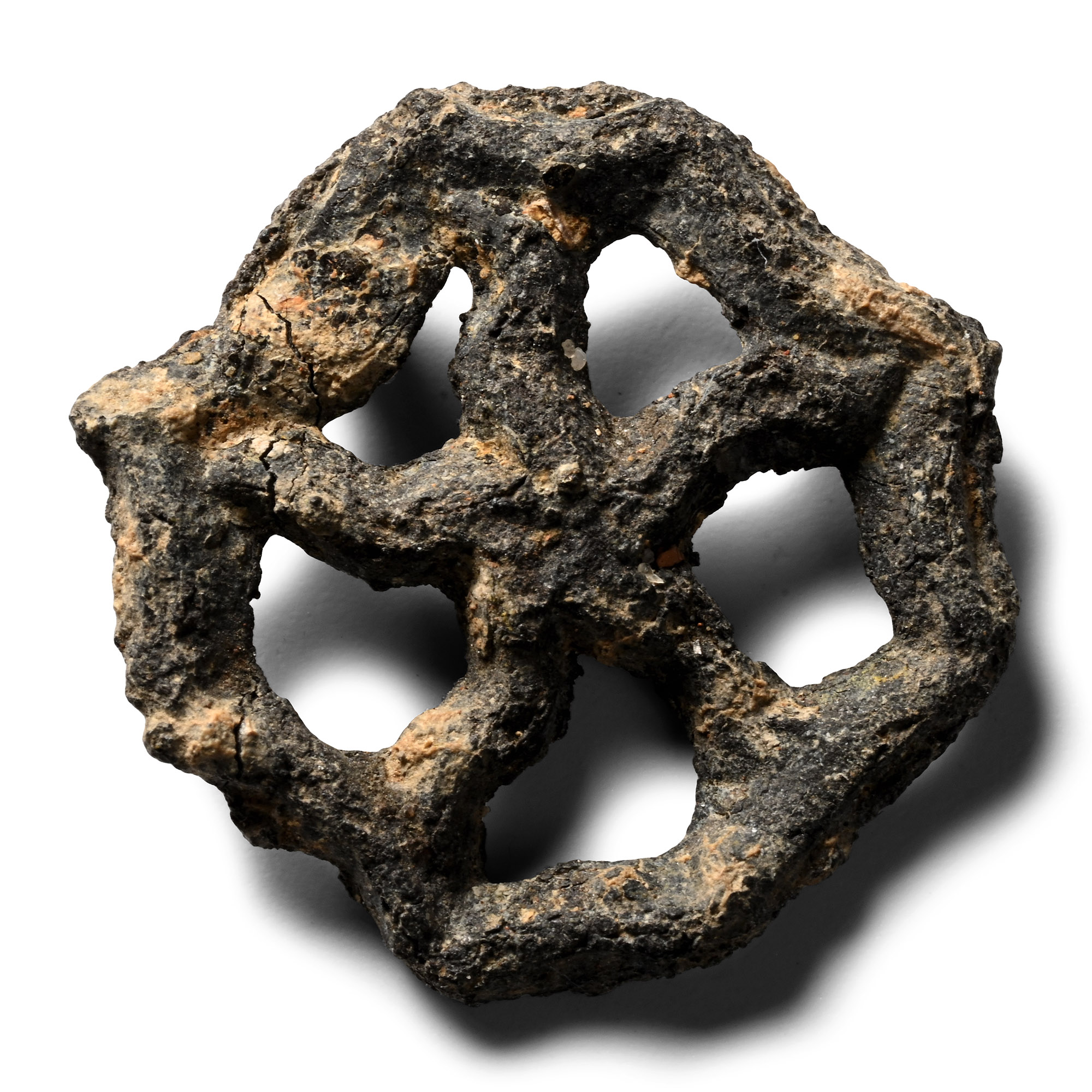 Medieval Pewter Catherine's Wheel Pilgrim's Badge