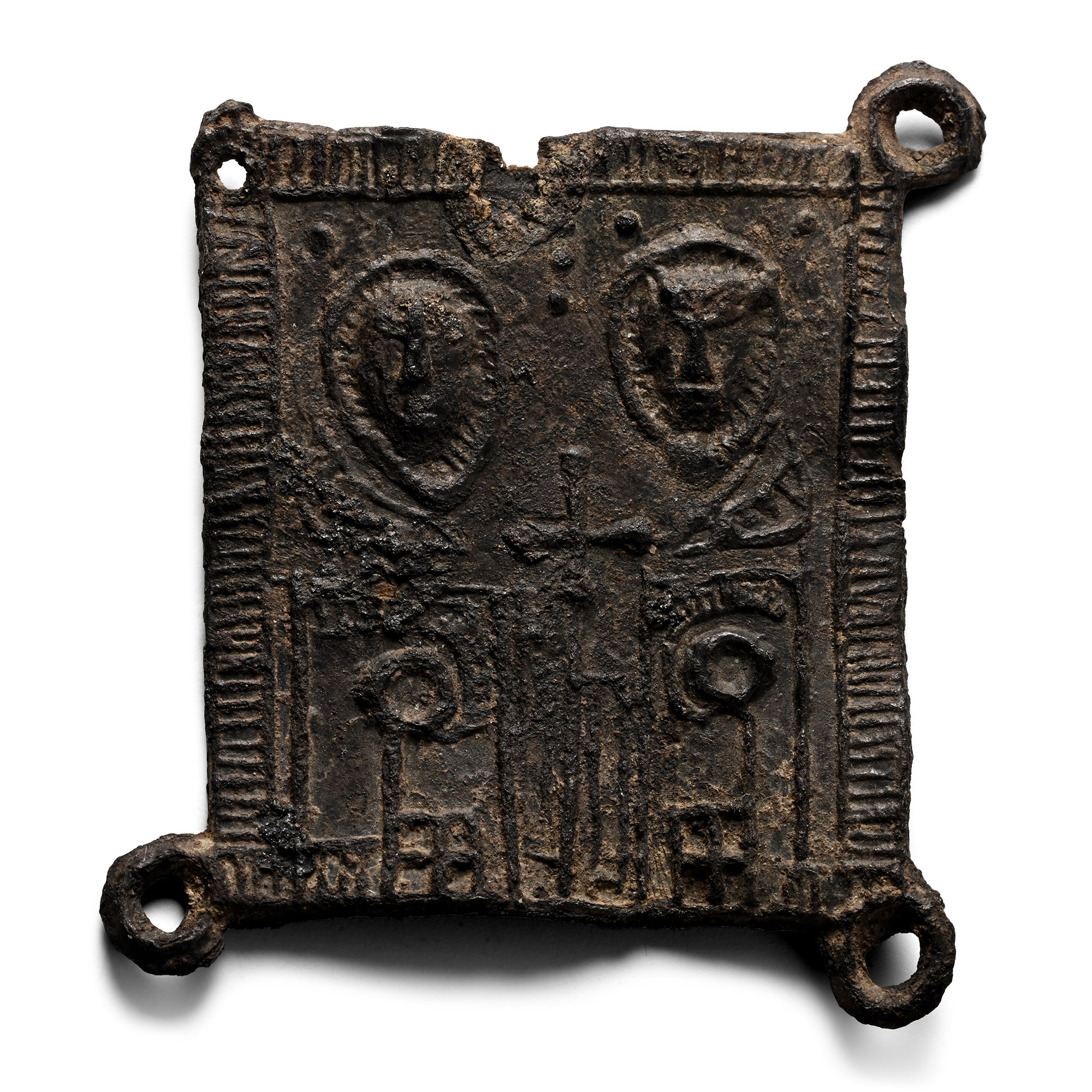 Medieval Pewter Pilgrim's Badge with Saints