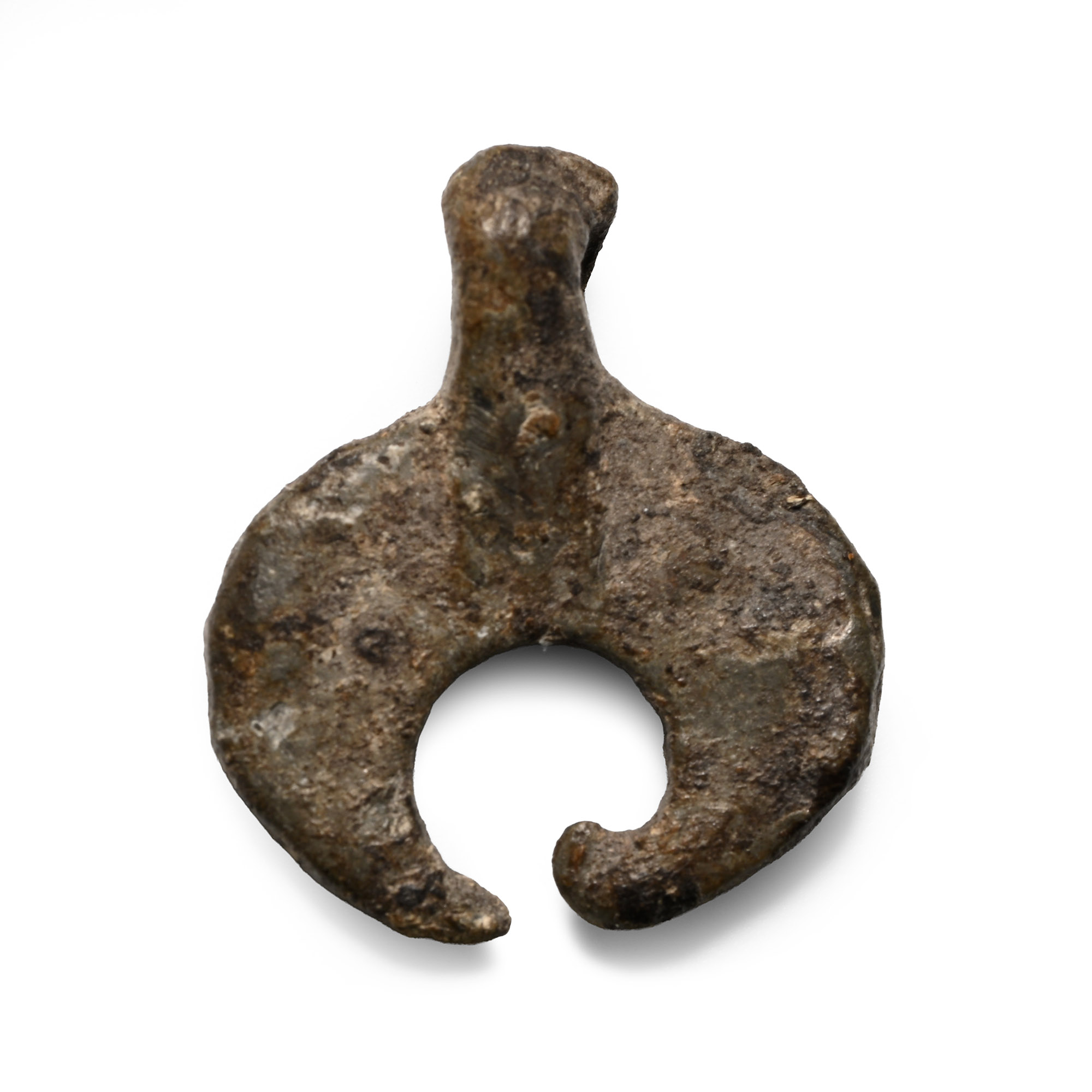 Post Byzantine Bronze Pilgrim's Badge with Ottoman Crescent